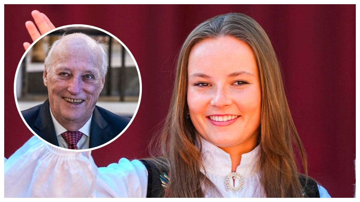 Prinsesse Ingrid Alexandra og kong Harald. 