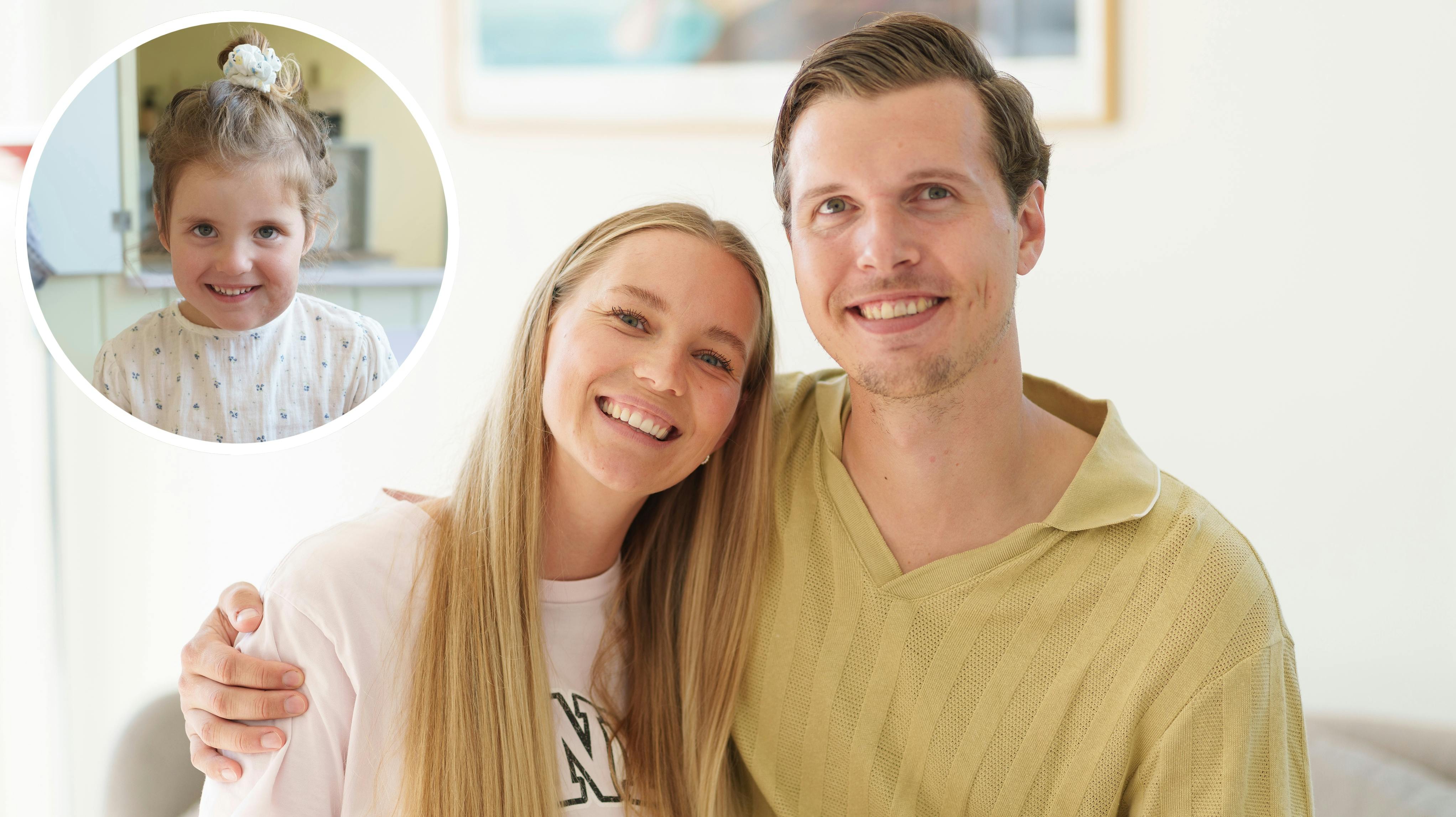 Hailey og hendes forældre, Nana og Frederik Ritz Krarup.