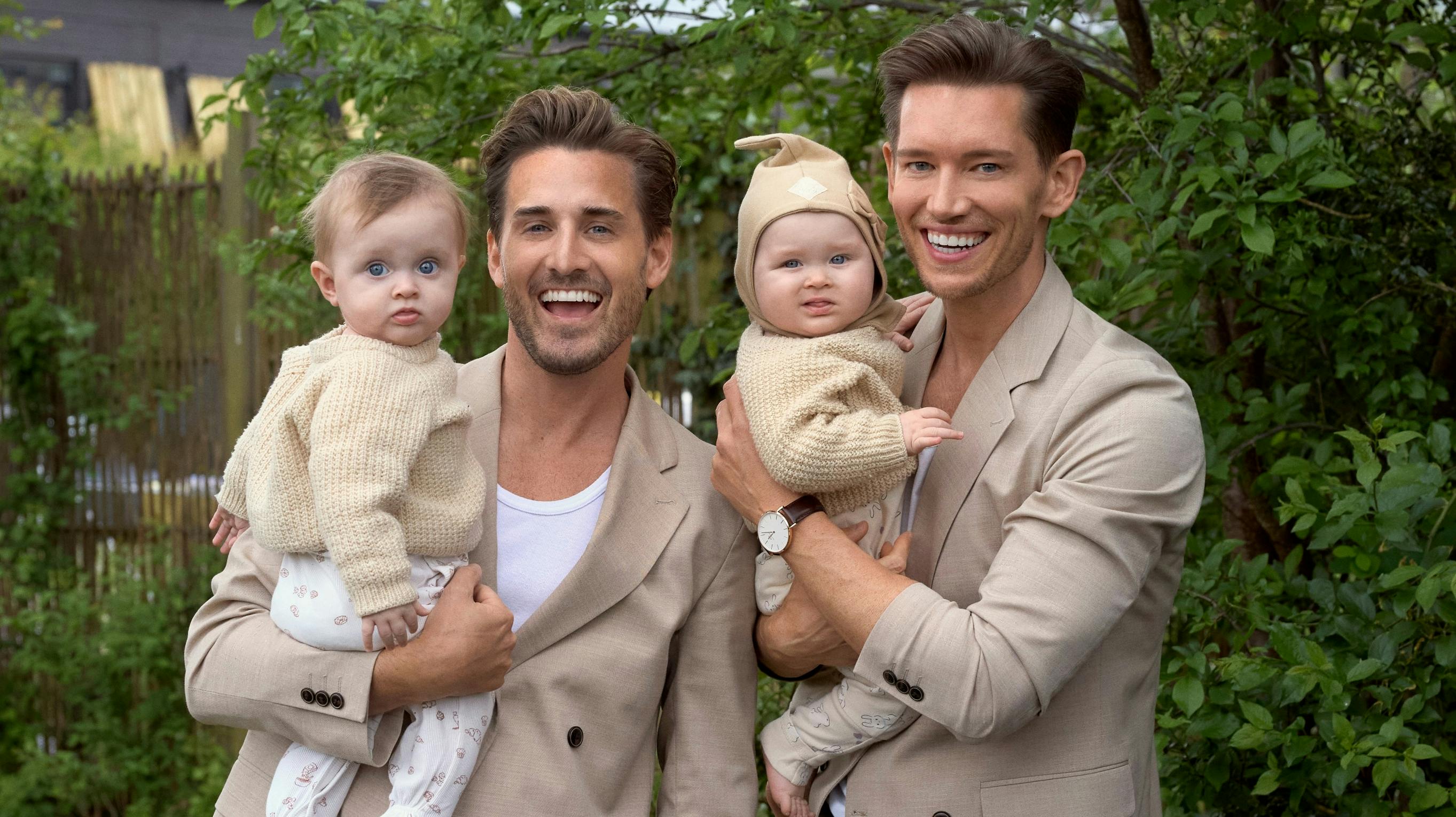 Frederik Haun med Emma og Morten Kjeldgaard med Nora.