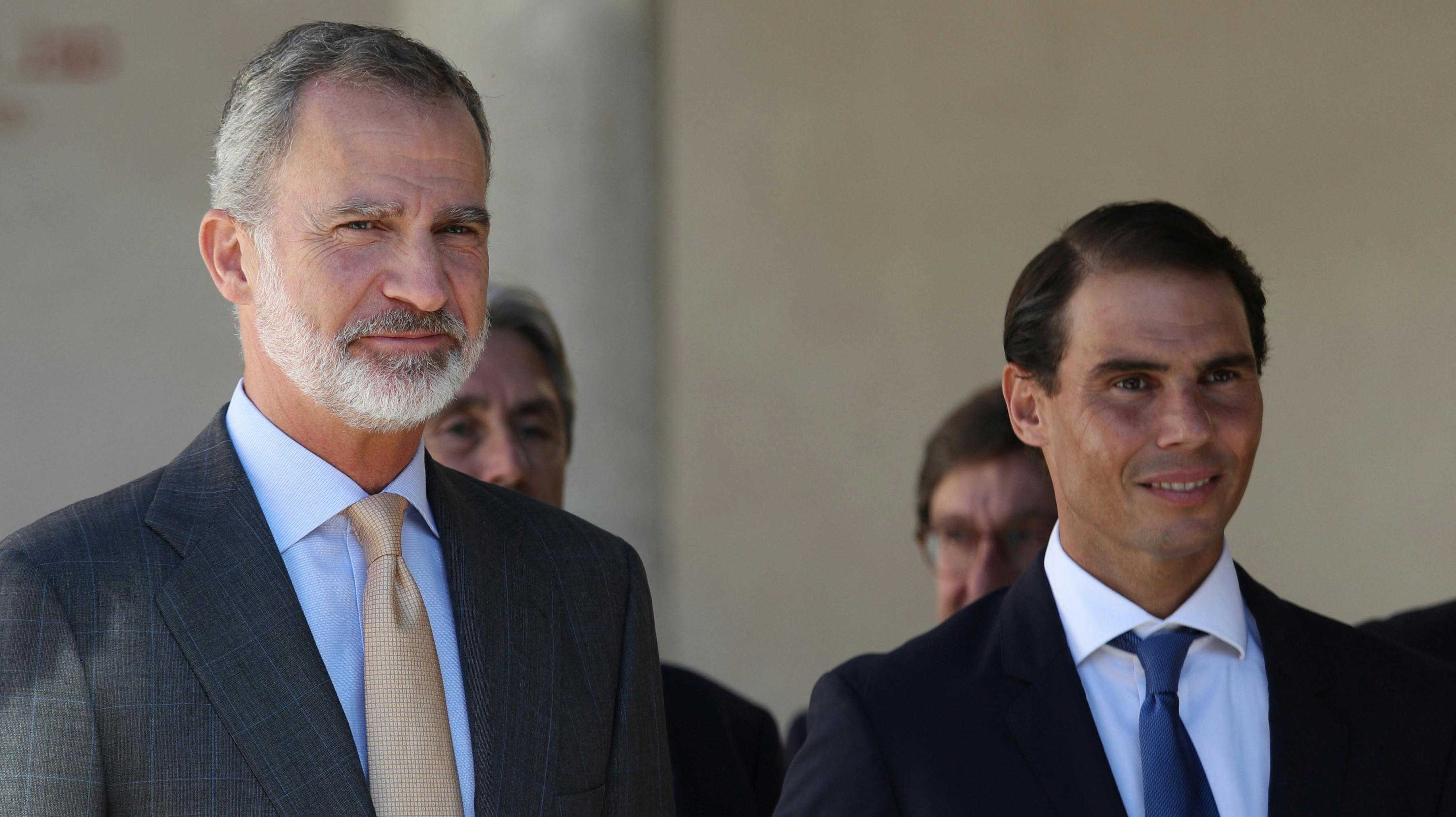 Kong Felipe og Rafael Nadal. 