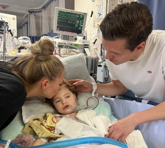 Nana og Frederik Ritz Krarup i New York med Hailey.