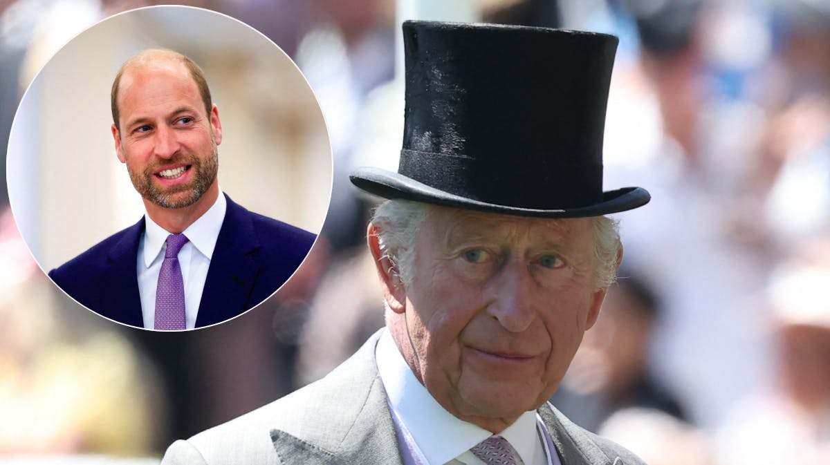 Prins William og kong Charles.