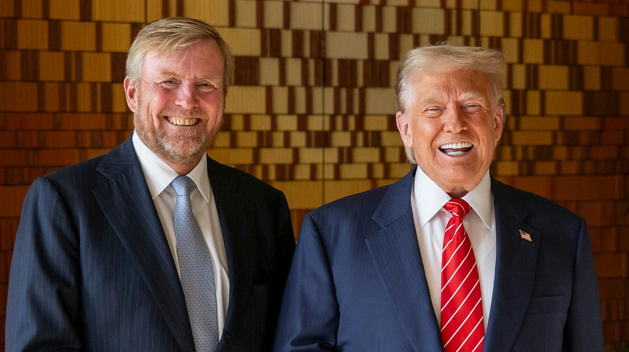 Kong Willem-Alexander og Donald Trump.