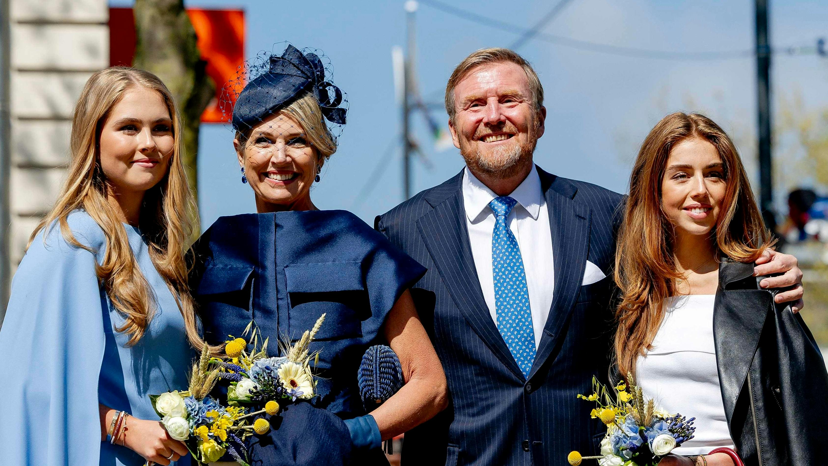 Prinsesse Amalia, dronning Maxima, kong Willem-Alexander og prinsesse Alexia.