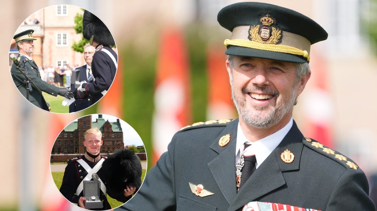 Kong Frederik og garder Christoffer Petersen Voldbjerg. 