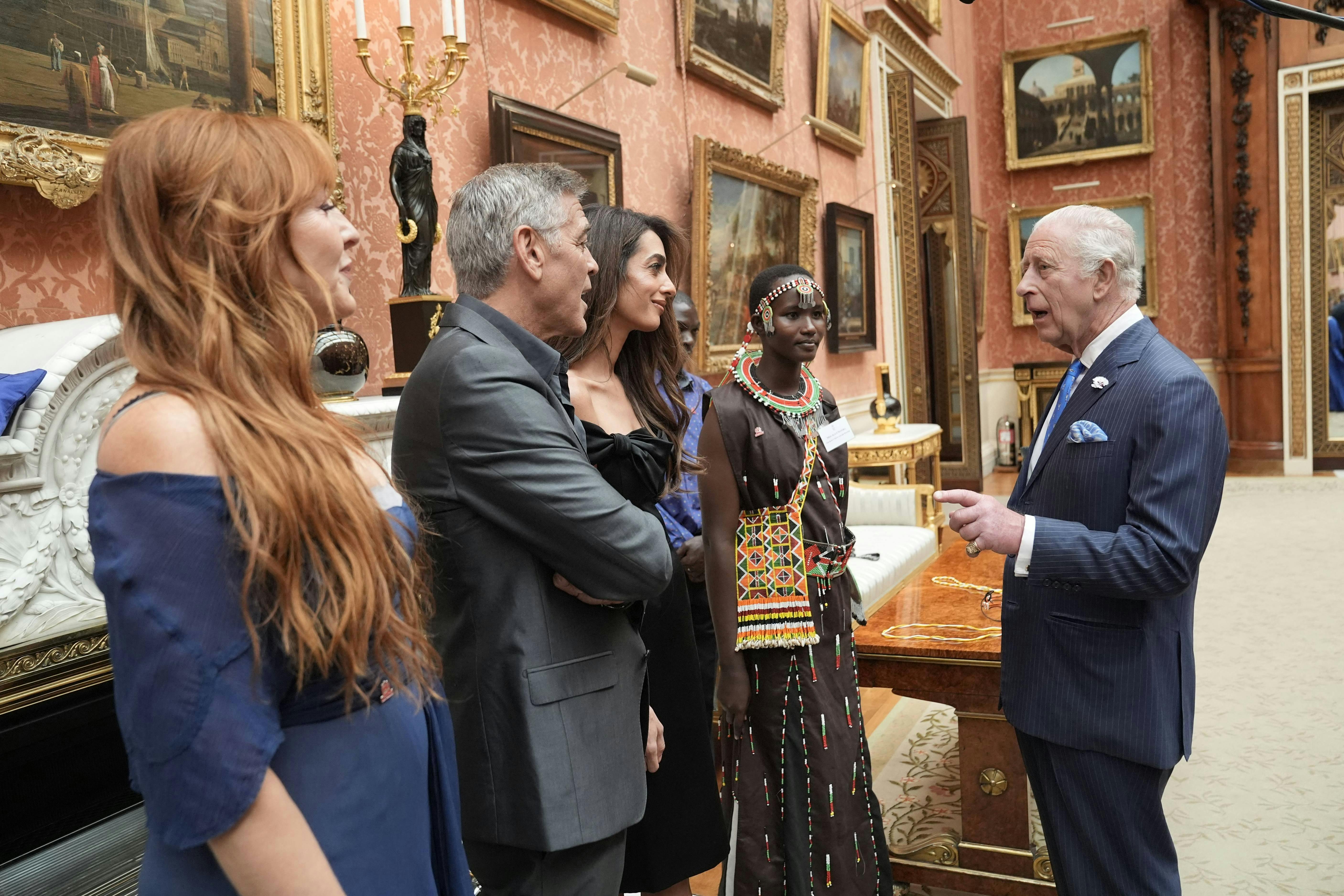 King Charles III speaks with Rochelle Humes during a reception for the winners of the King's Trust Awards 2025 at Buckingham Palace, London. Picture date: Wednesday June 25, 2025. 25 Jun 2025 Pictured: Winners of the King's Trust Awards 2025 reception. Photo credit: CAMERA PRESS/ROTA / MEGA TheMegaAgency.com sales@mega.global (Mega Agency TagID: MEGA1330753_012.jpg) [Photo via Mega Agency]
