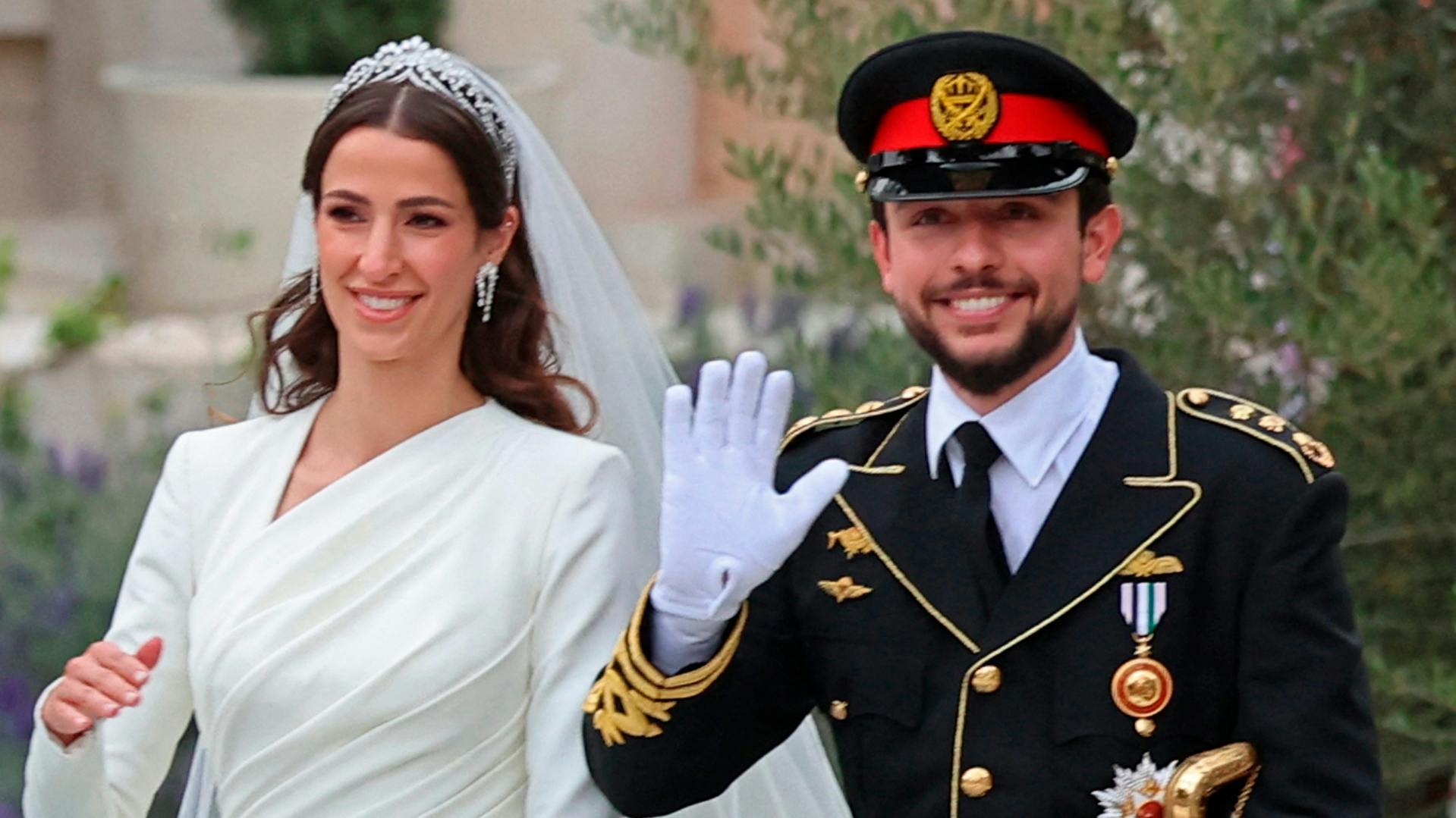 Kronprinsesse Rajwa og kronprins Hussein.&nbsp;
