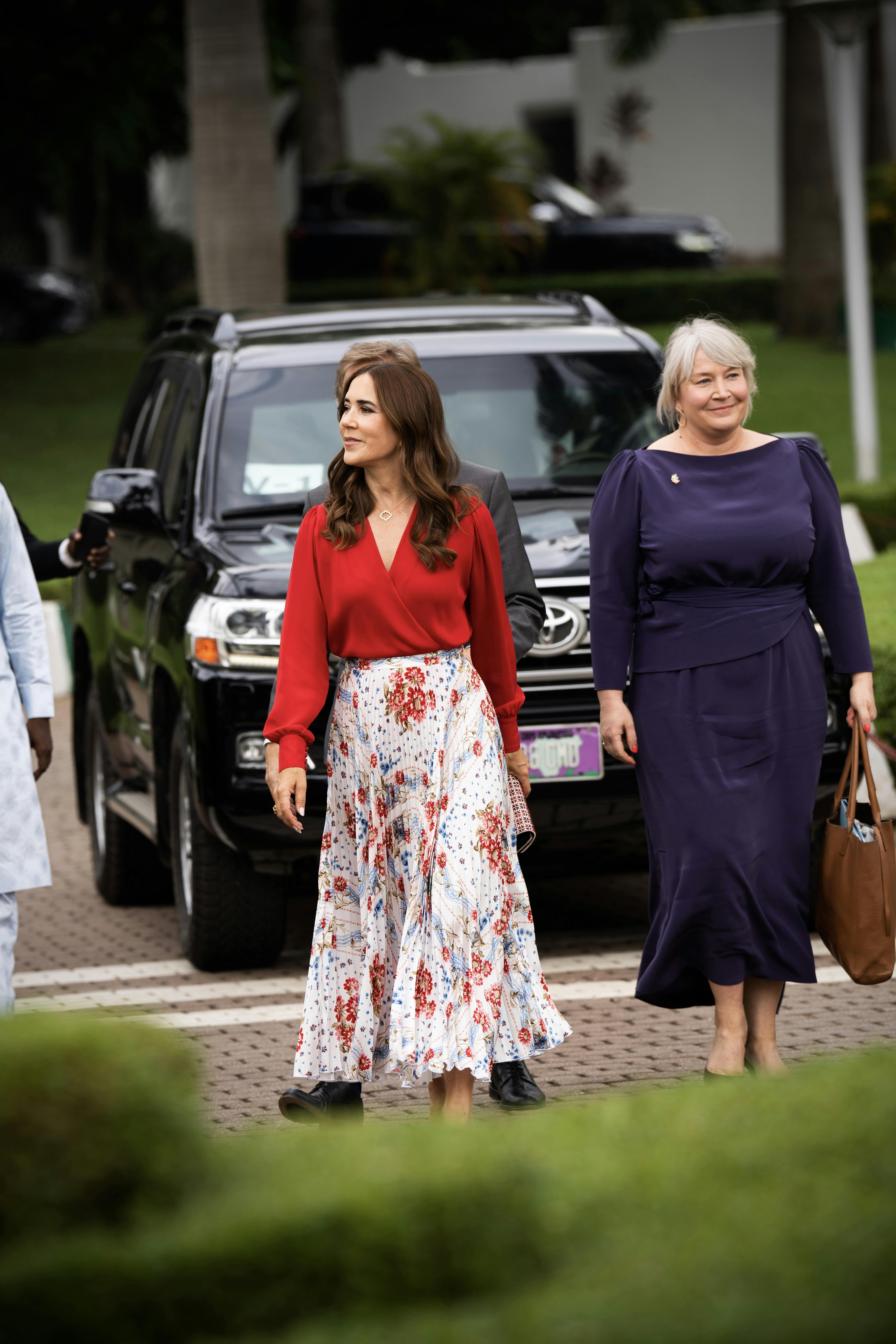 Christina Egelund var rejst med dronning Mary til Nigeria. 