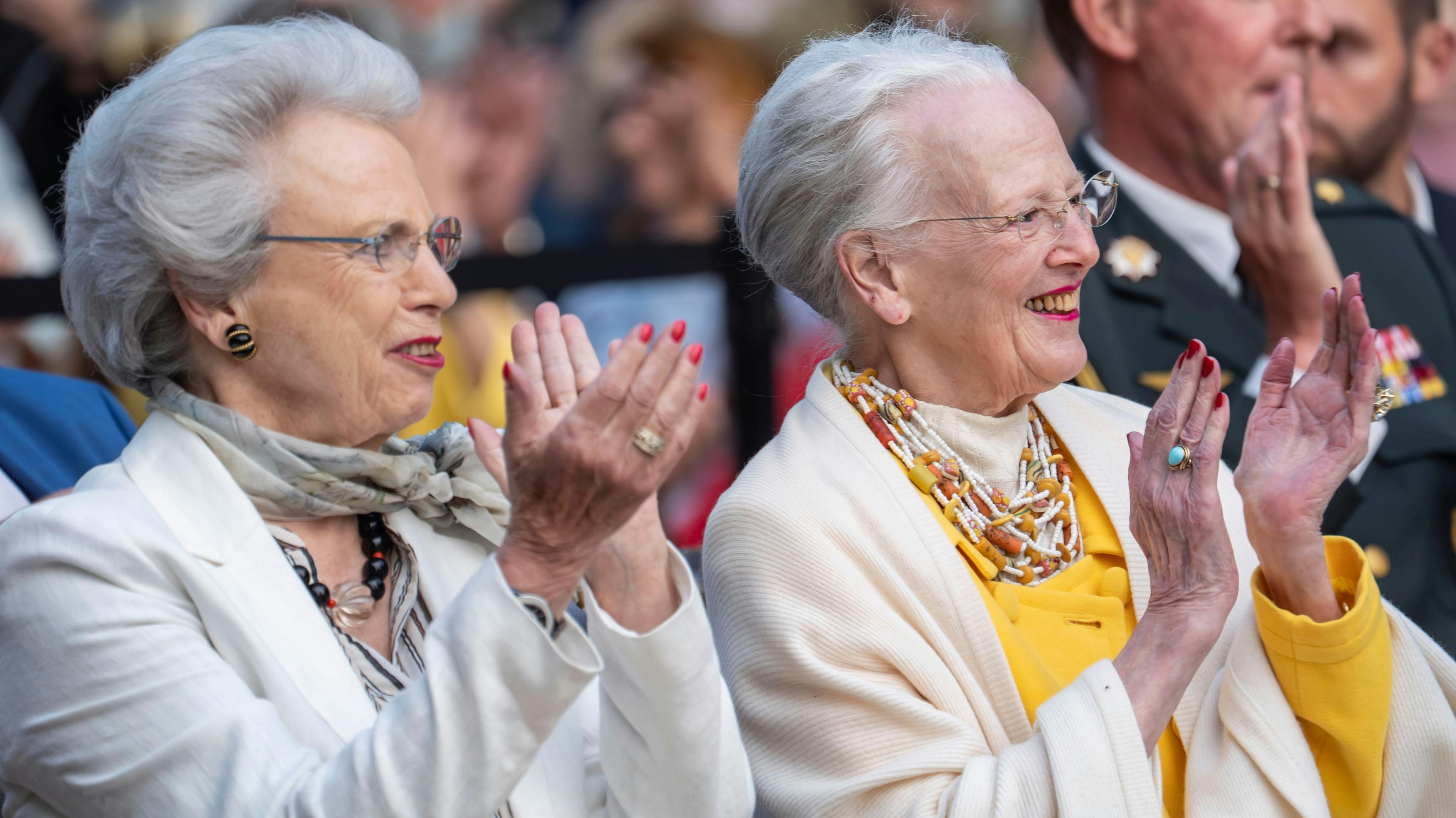 Prinsesse Benedikte og dronning Margrethe.