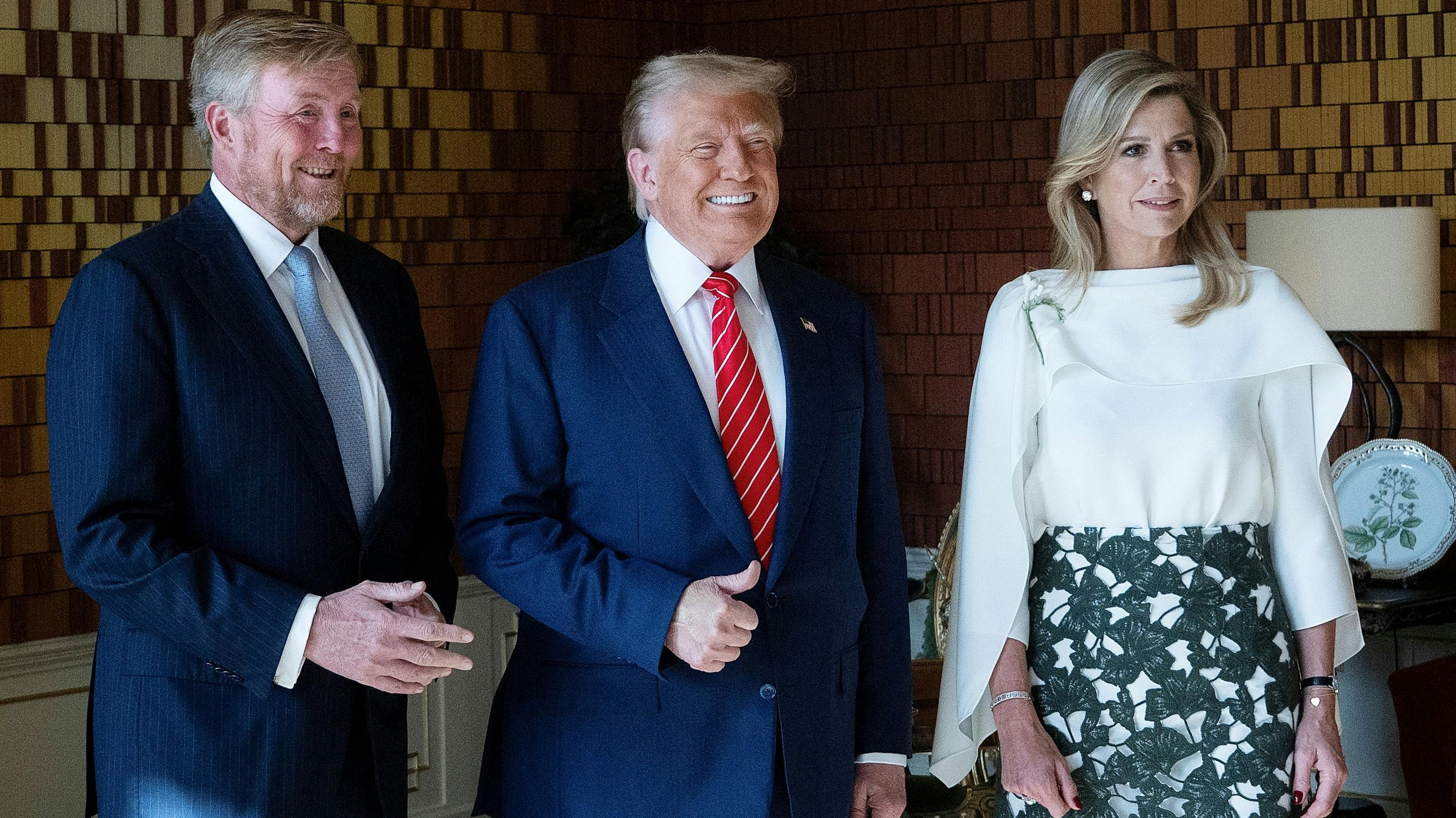 Kong Willem-Alexander, præsident Trump og dronning Maxima.&nbsp;