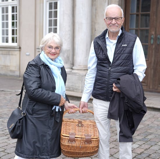 Pia Kjærsgaard med sin mand, Henrik Thorup.