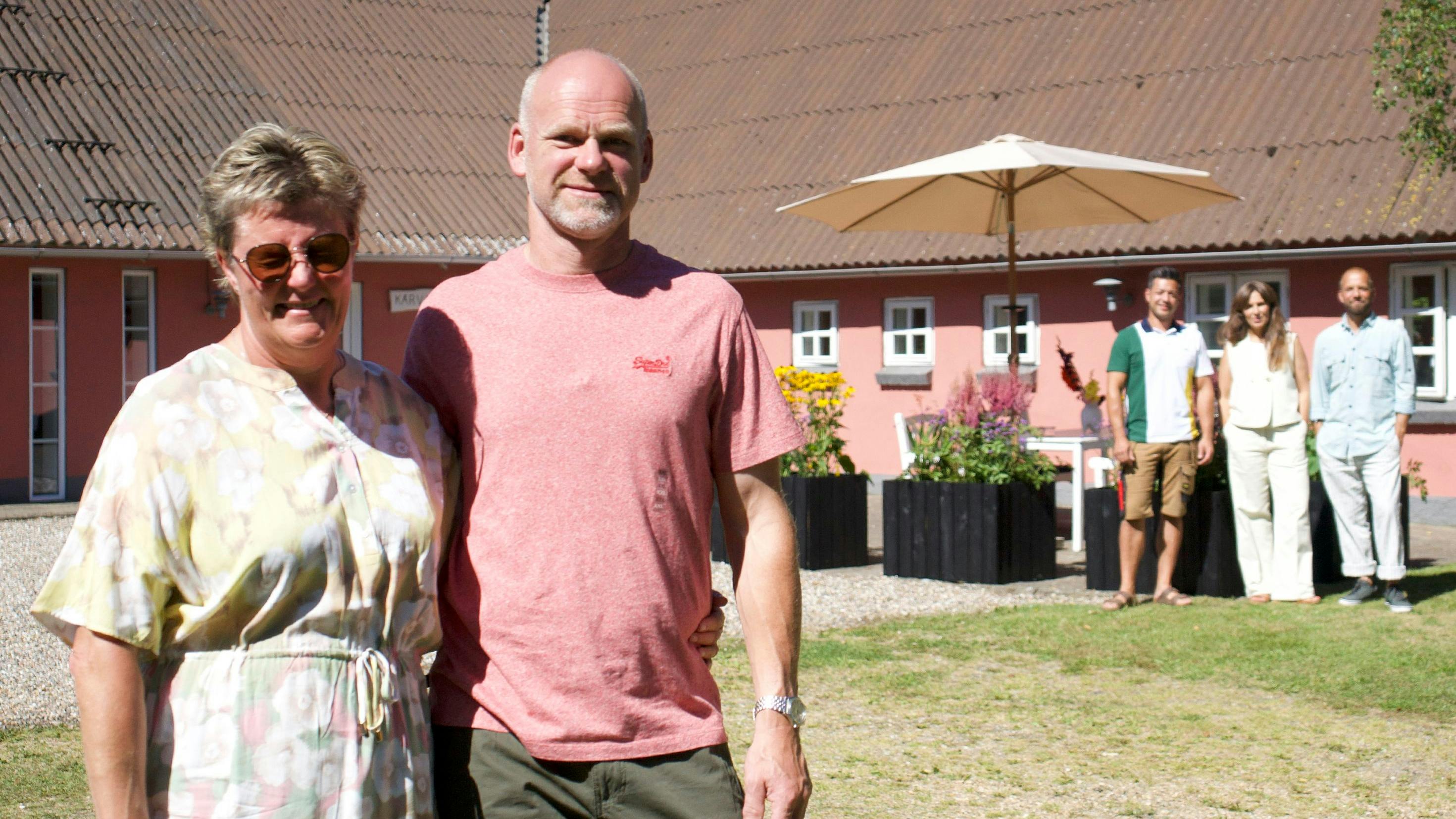 Gitte Vinther og kæresten Stig i DR's "I hus til halsen". 