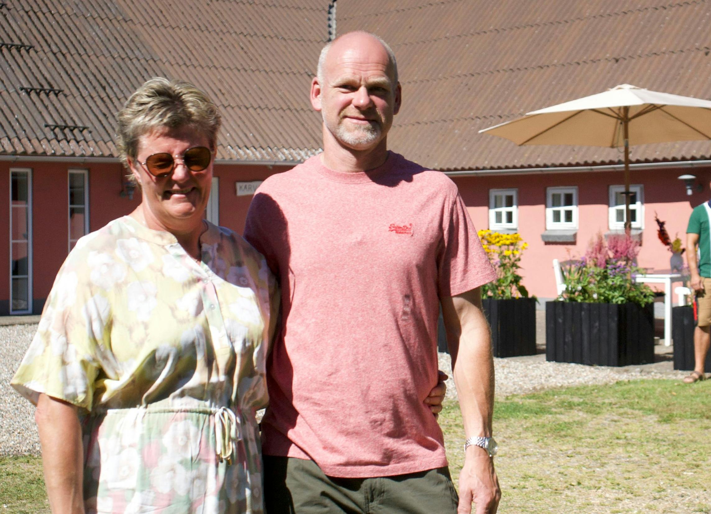 Gitte Vinther og kæresten Stig i DR's "I hus til halsen".
