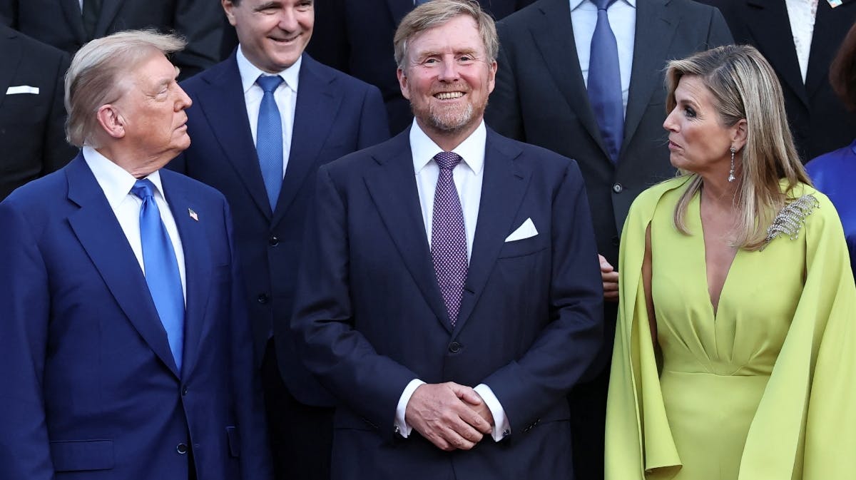 Donald Trump, kong Willem-Alexander og dronning Maxima