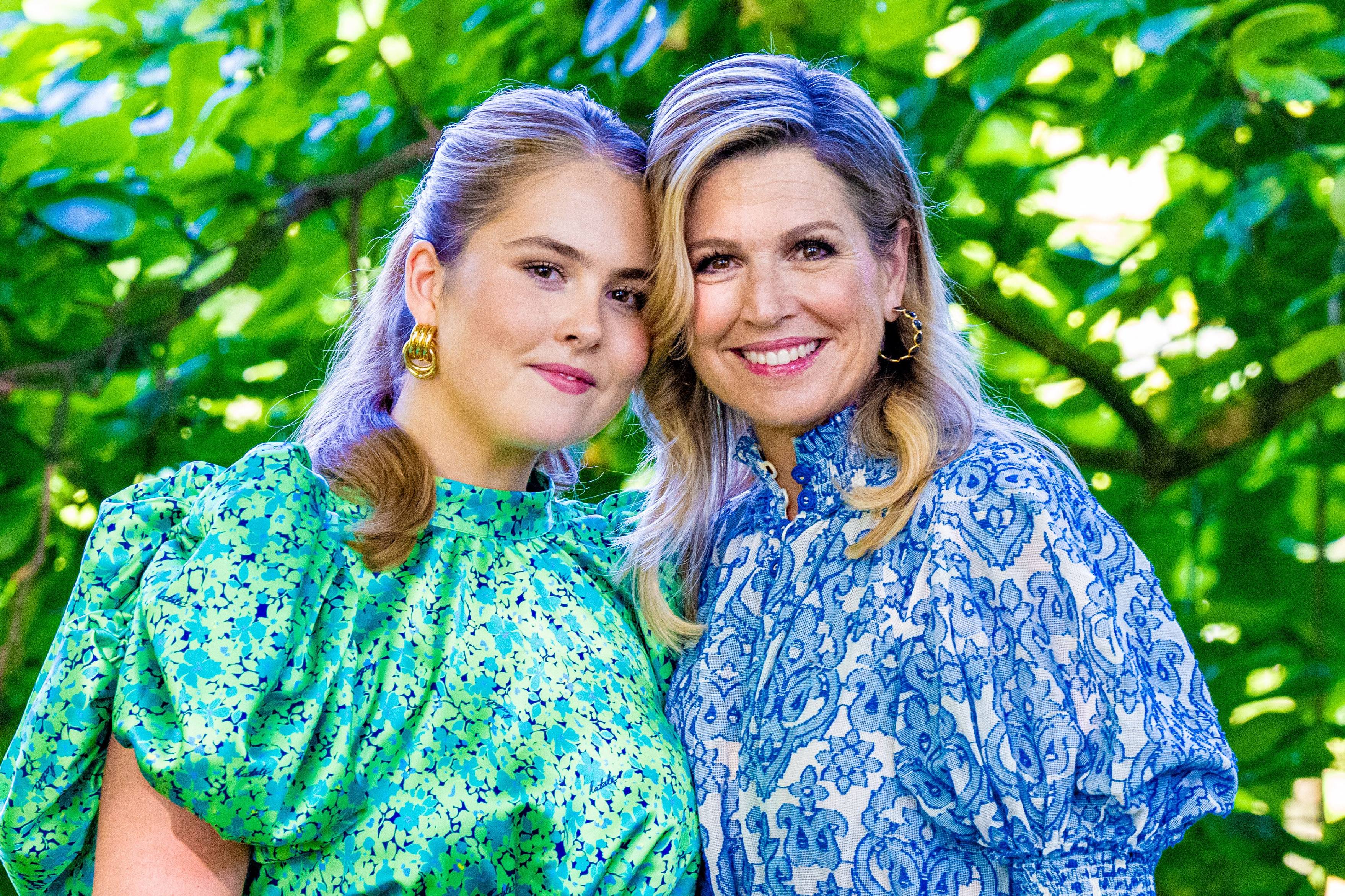 Prinsesse Amalia og dronning Maxima. 