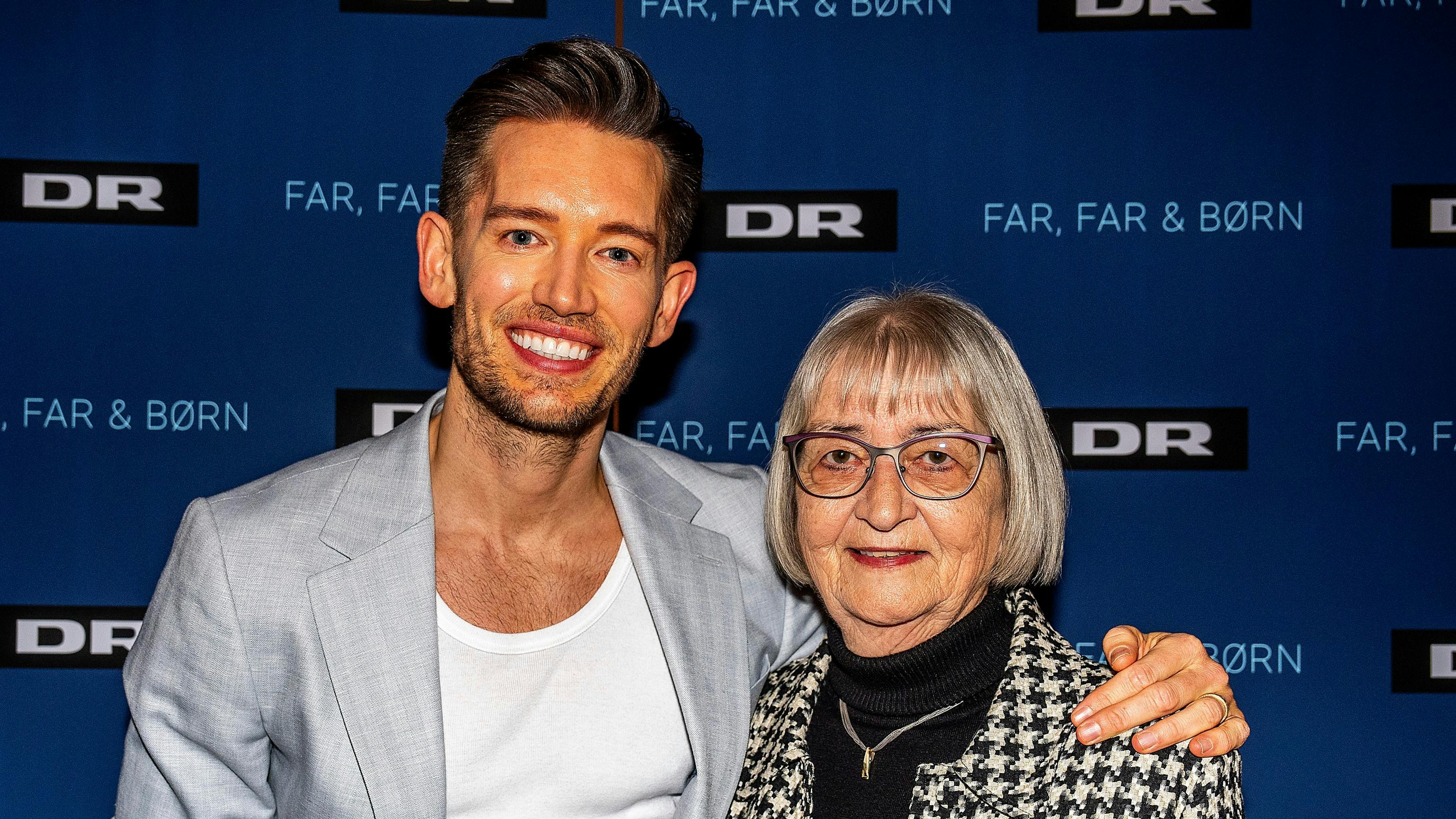 Morten Kjeldgaard med sin mor, Inge-Lise. 