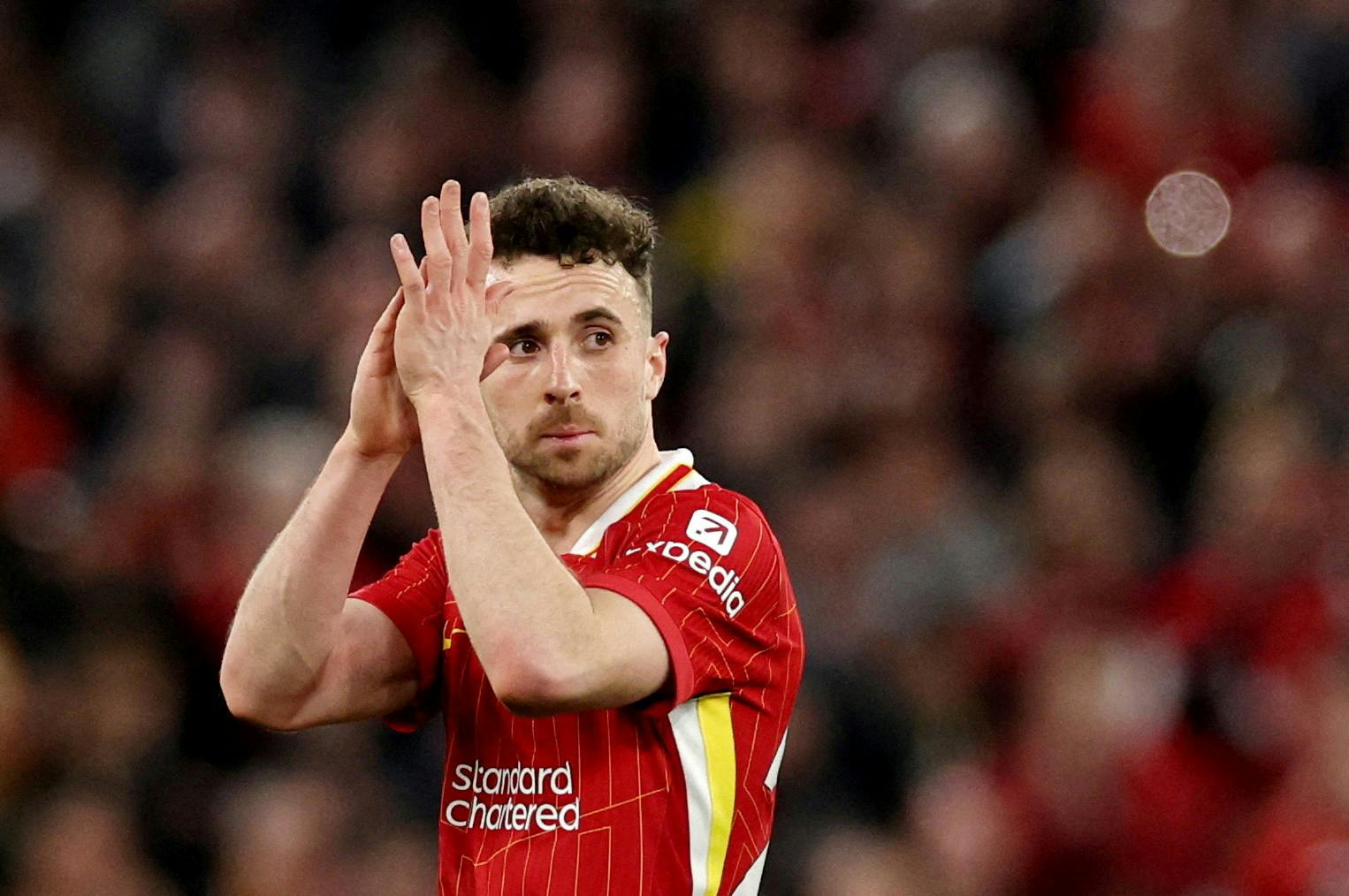 Diogo Jota spillede for den engelske klub Liverpool.