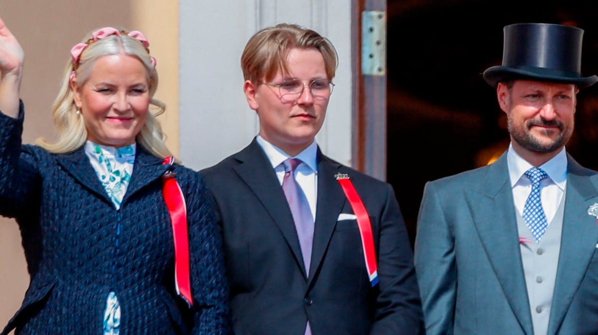 Kronprinsesse Mette-Marit, prins Sverre Magnus og kronprins Haakon