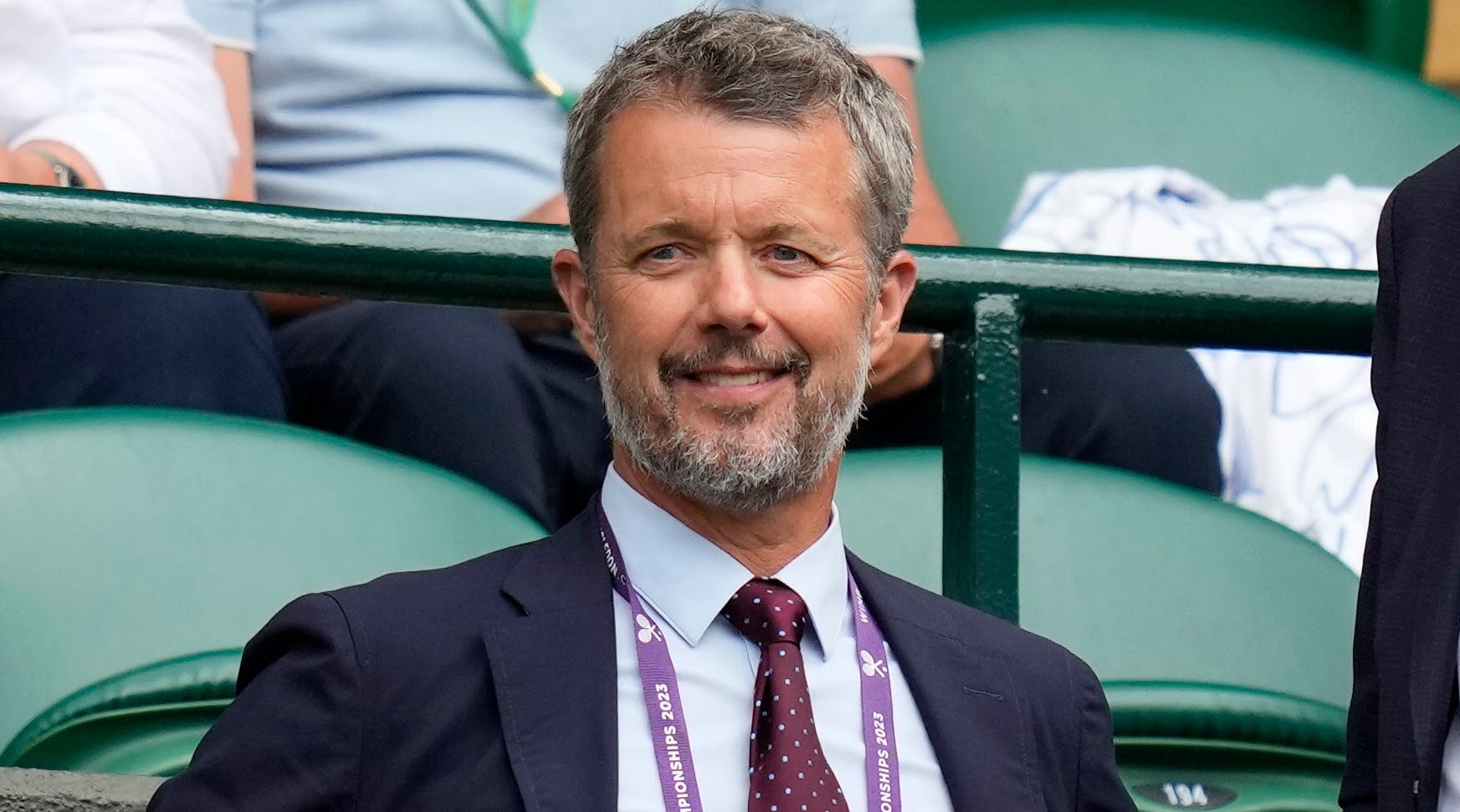 Kong Frederik til Wimbledon i 2023.