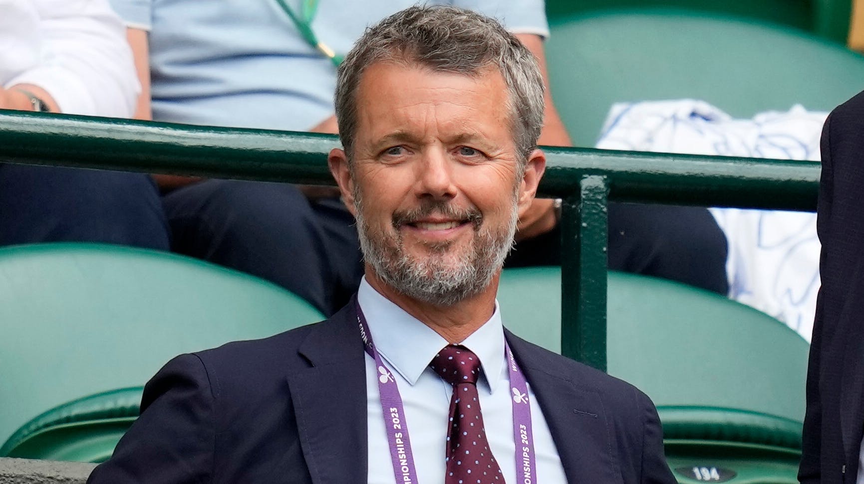 Kong Frederik til Wimbledon i 2023.