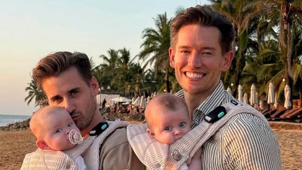 Frederik Haun med Nora og Morten Kjeldgaard med Emma.