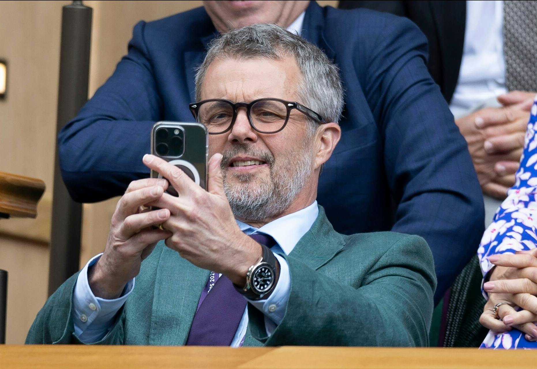 Kong Frederik til Wimbledon 2025.