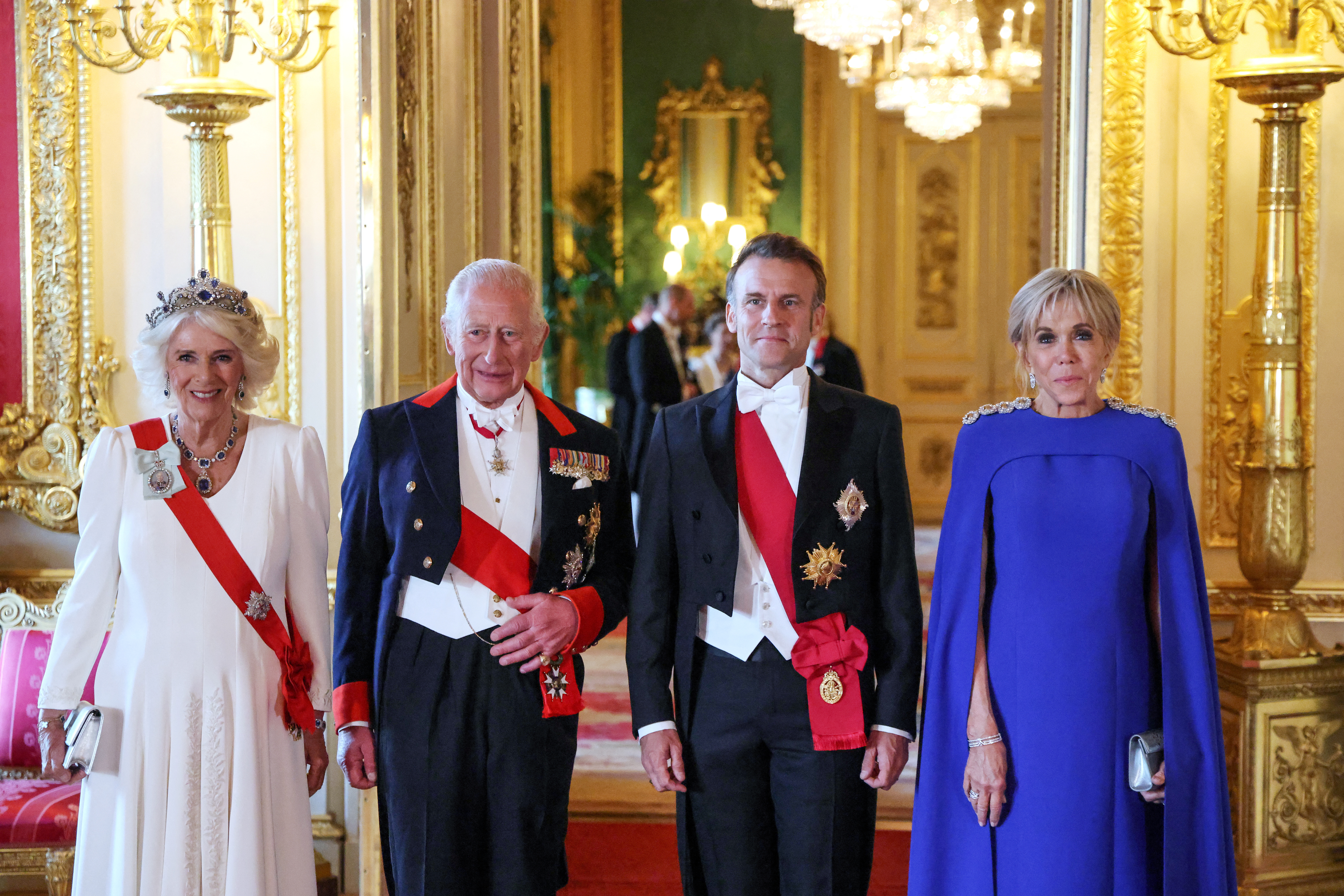 Gallataffel på Windsor Castle i anledning af statsbesøg fra Frankrig.