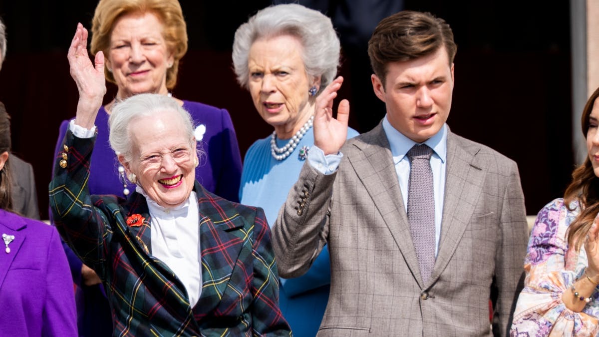 Dronning Margrethe og kronprins Christian