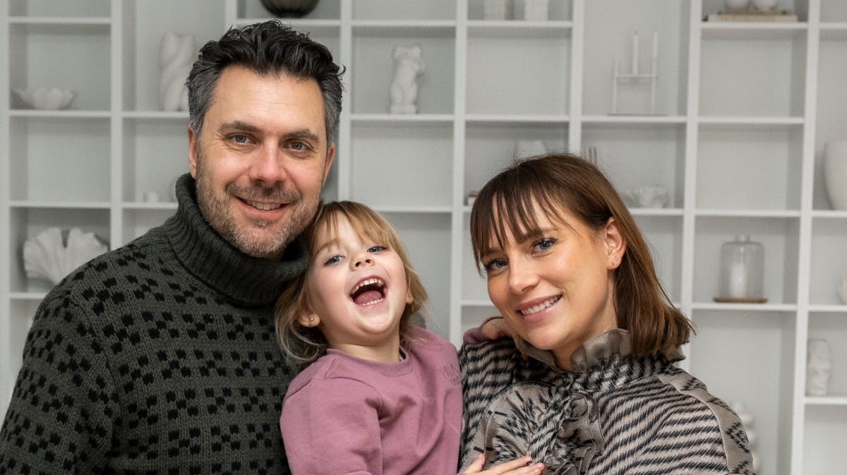 Christian, Lisbeth og datteren Ayasofia. 