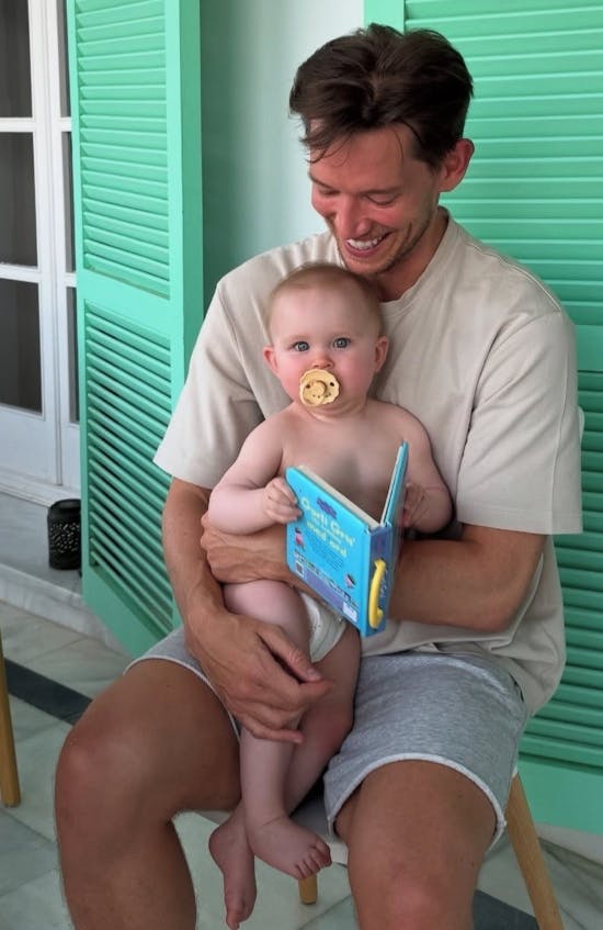 Morten Kjeldgaard med Nora.