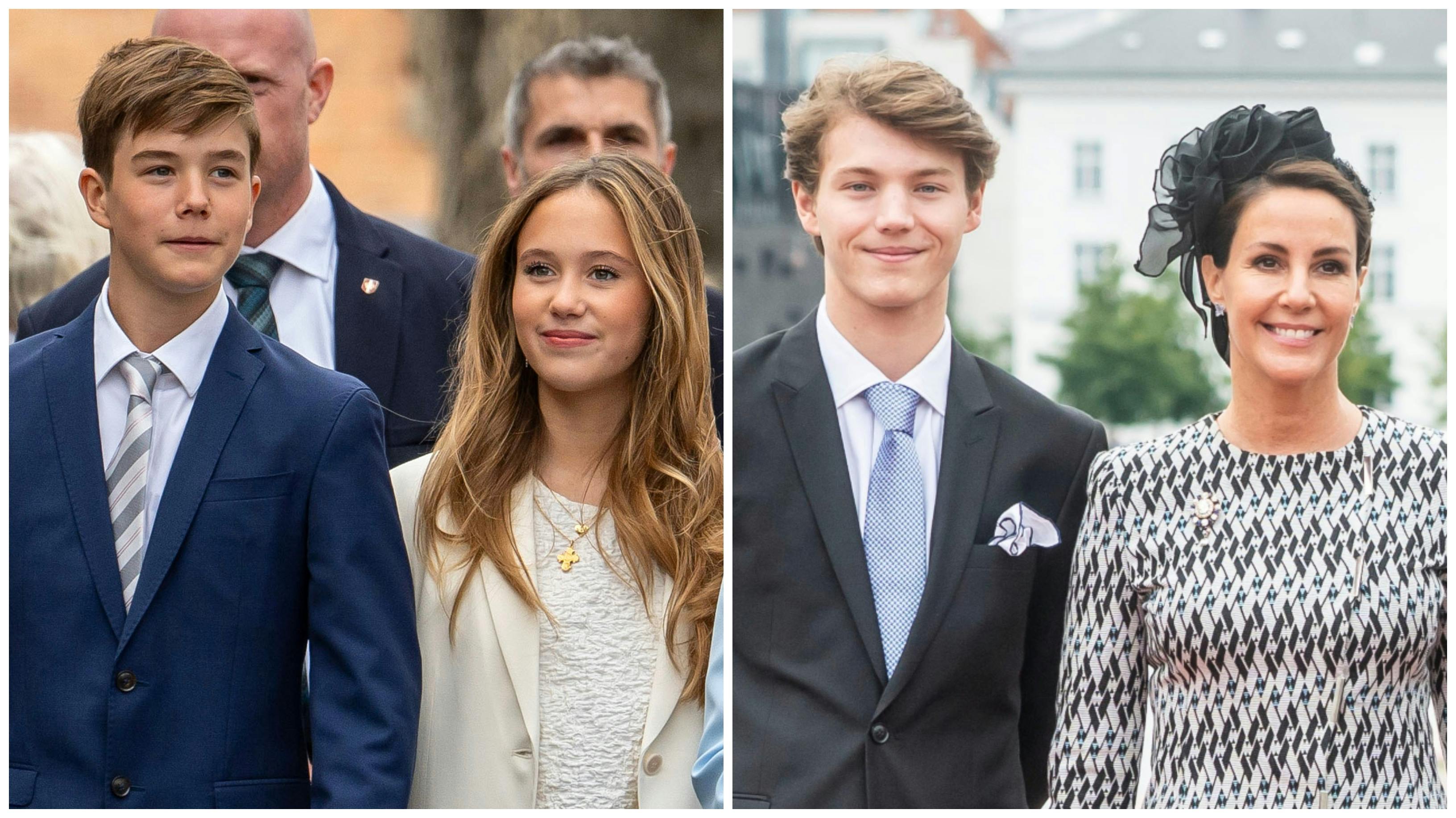 Fotomontage: Prins Vincent og prinsesse Josephine samt grev Felix og prinsesse Marie. 