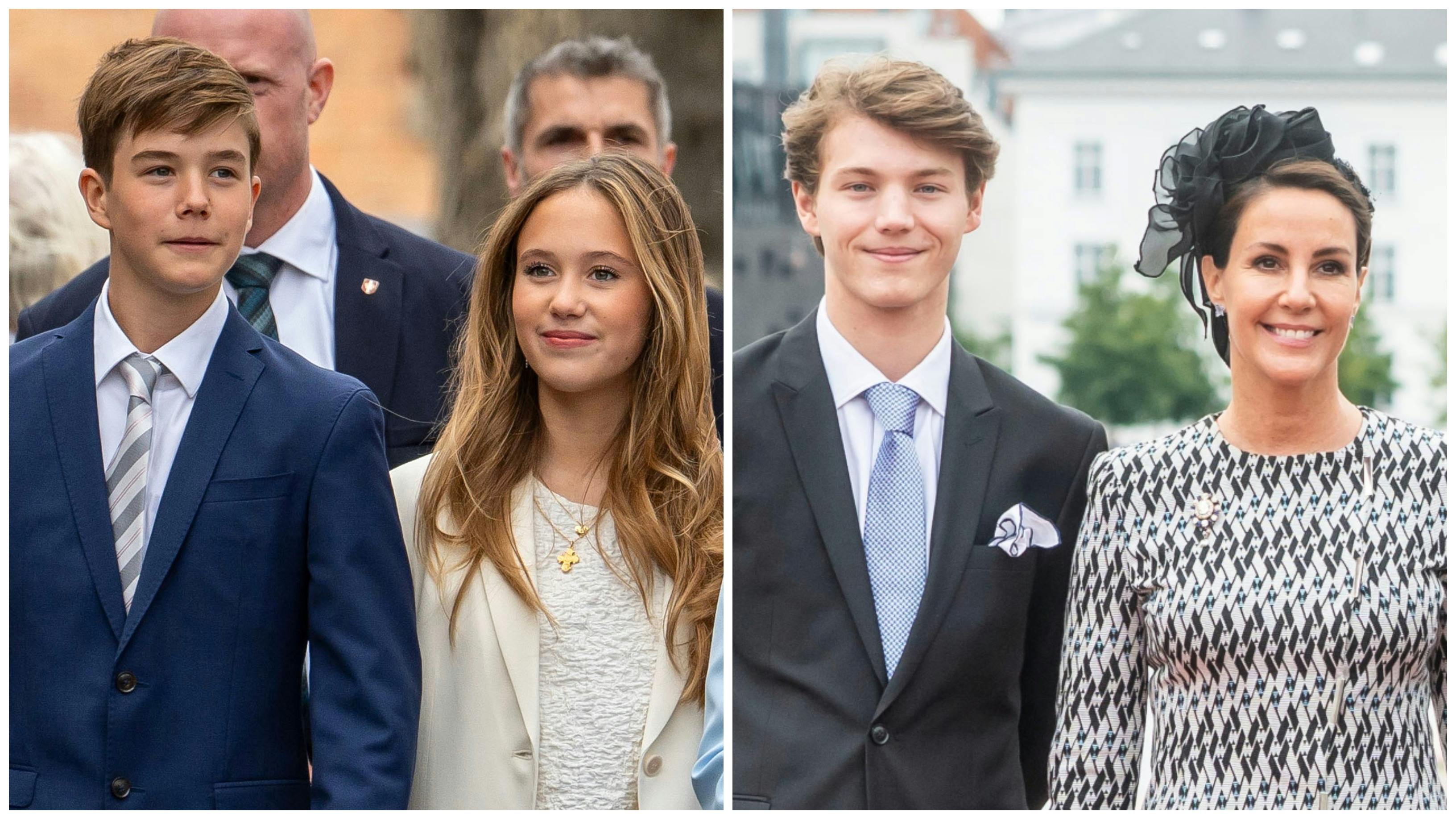 Fotomontage: Prins Vincent og prinsesse Josephine samt grev Felix og prinsesse Marie.