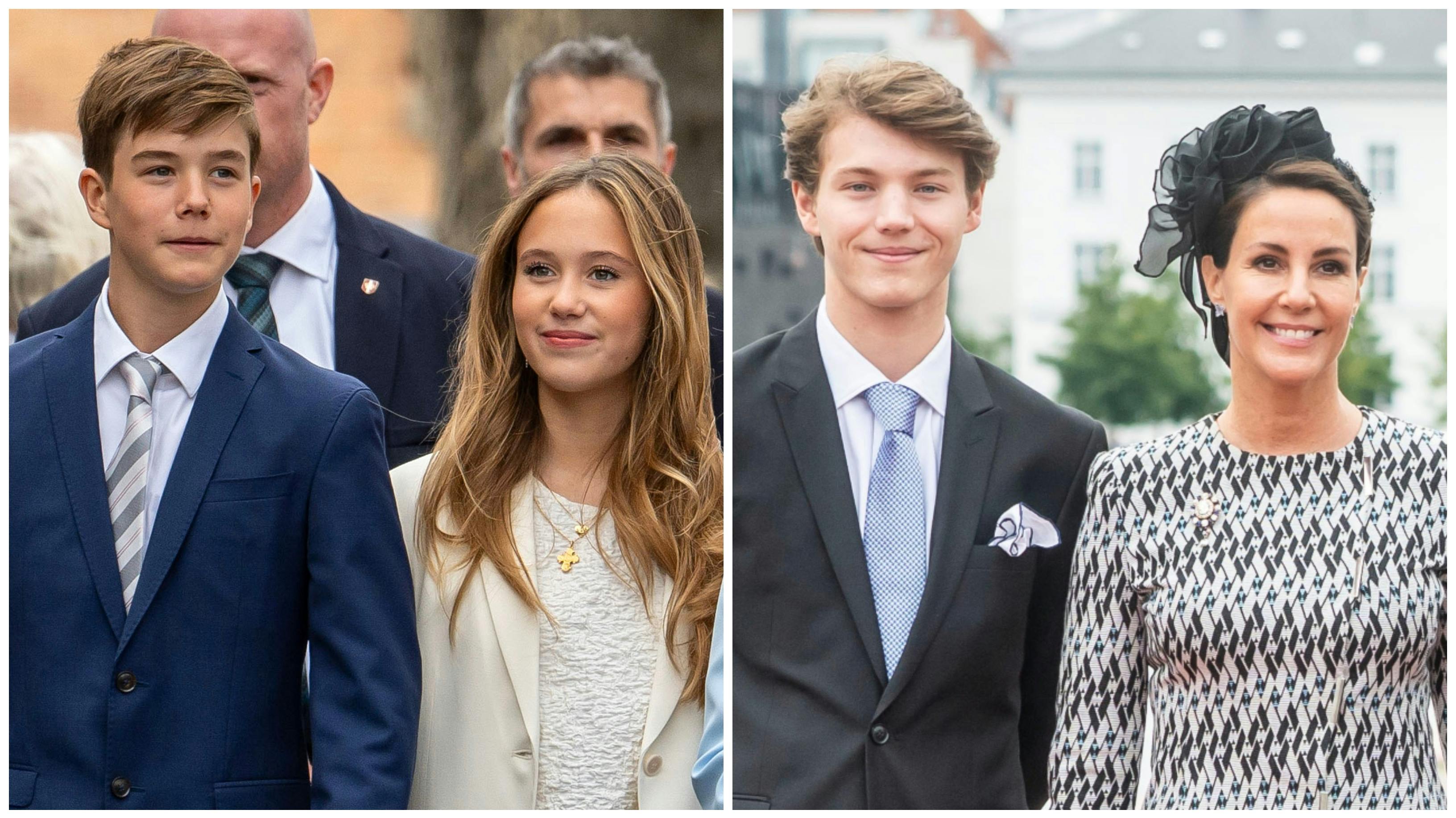 Fotomontage: Prins Vincent og prinsesse Josephine samt grev Felix og prinsesse Marie.
