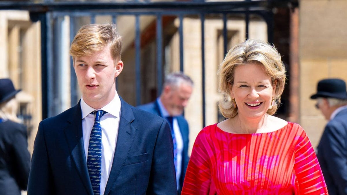 Prins Emmanuel og dronning Mathilde. 
