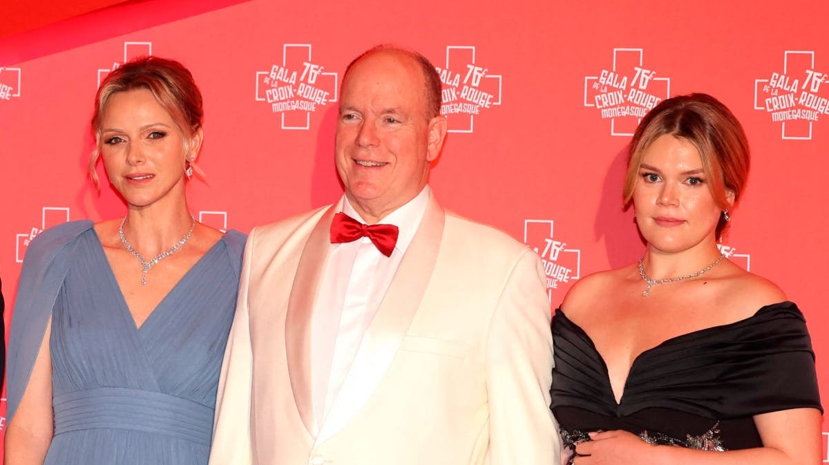 Fyrstinde Charlene, fyrst Albert og Camille Gottlieb.