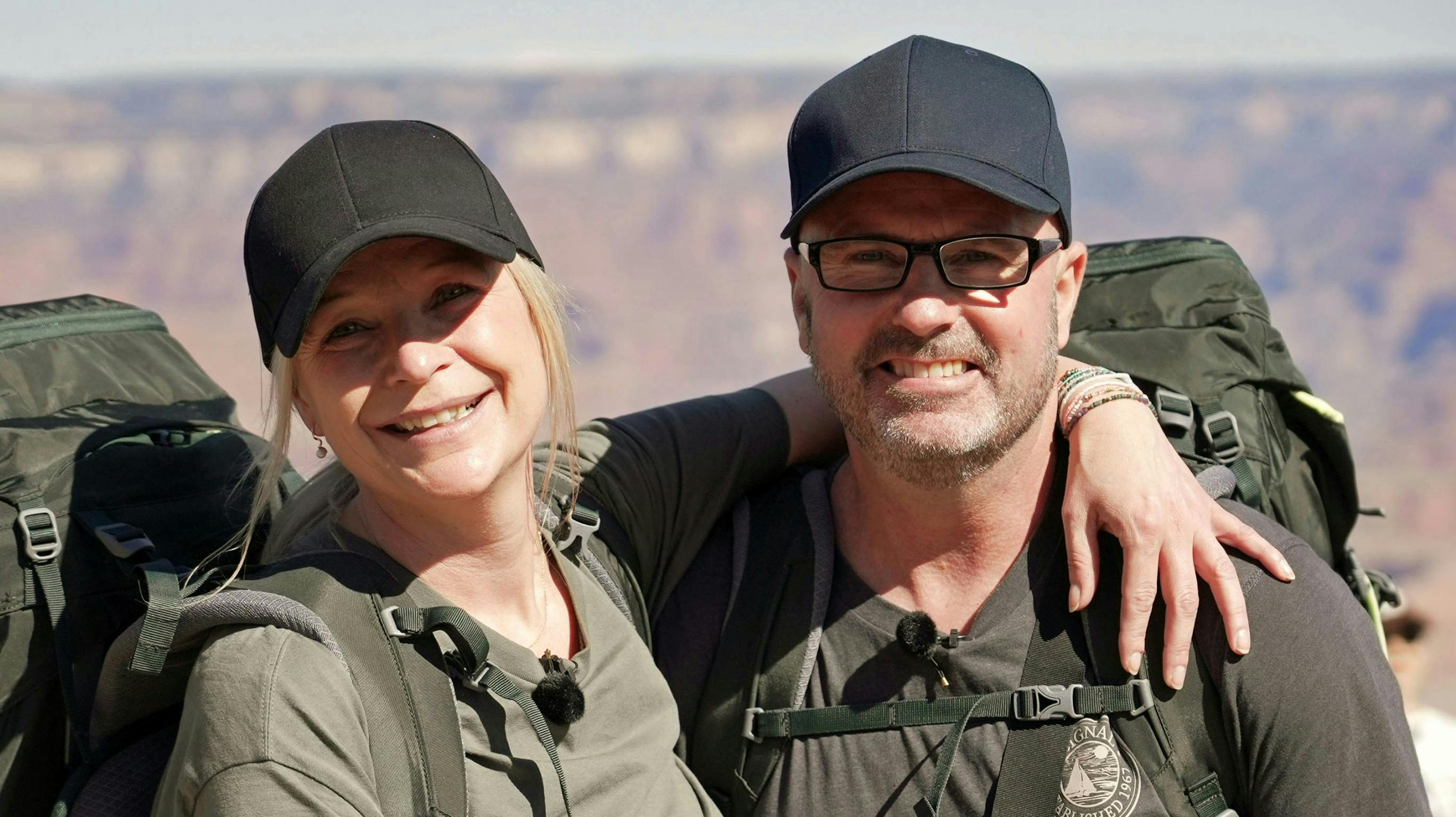 Jeanette og Johnni fra grønt hold i "Først til verdens ende". 