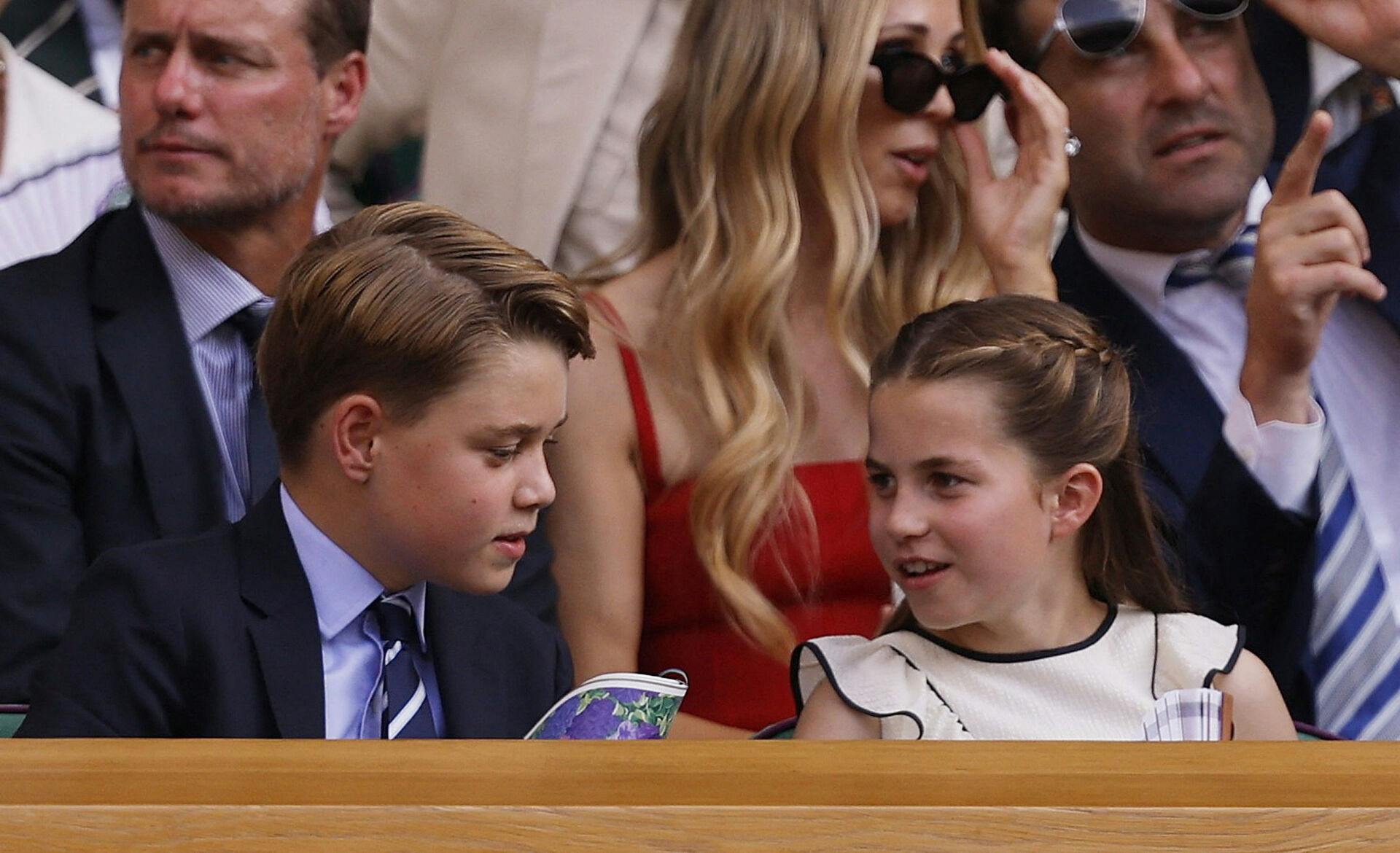 Prins George og prinsesse Charlotte til Wimbledon.