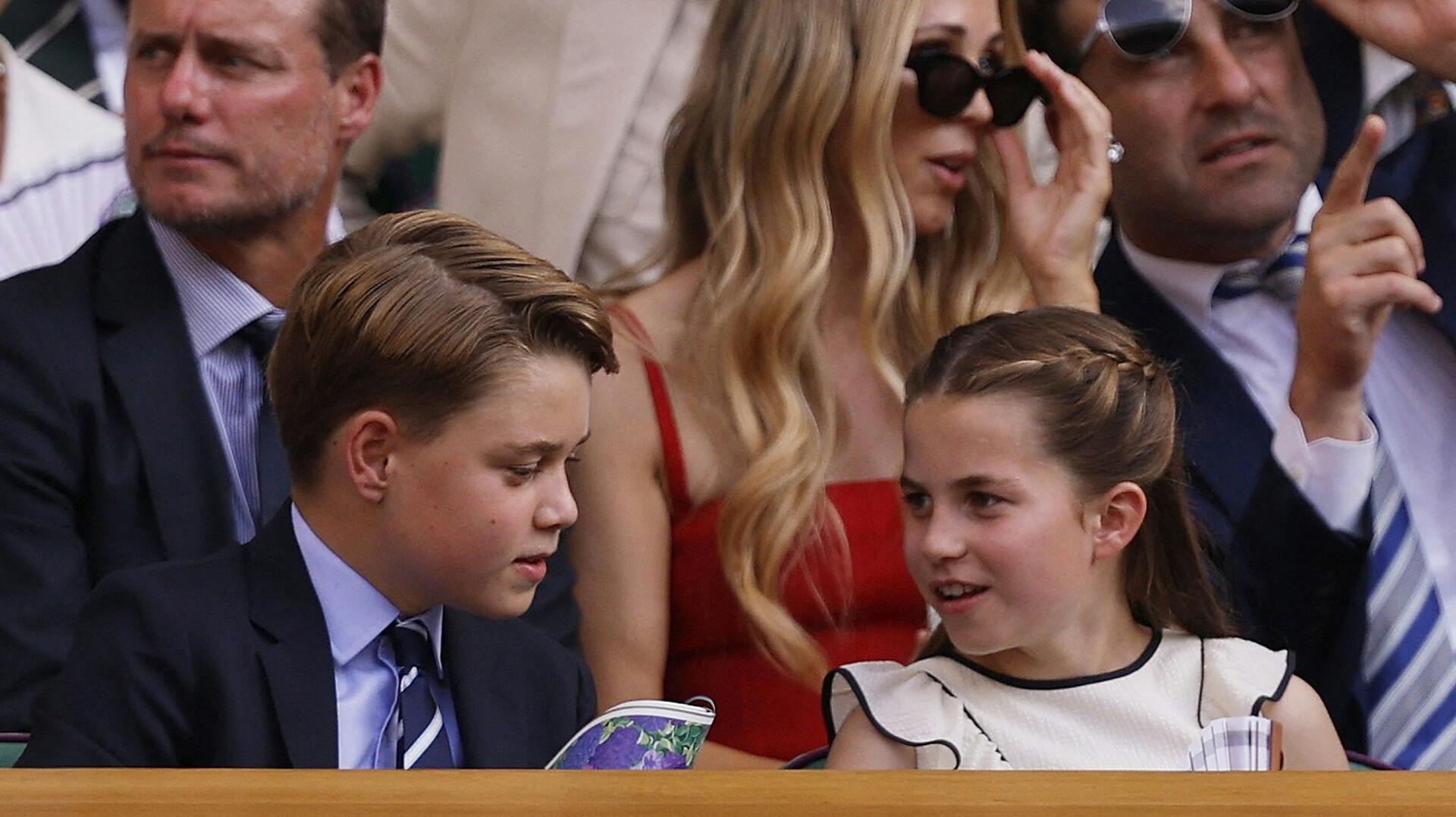 Prins George og prinsesse Charlotte til Wimbledon.