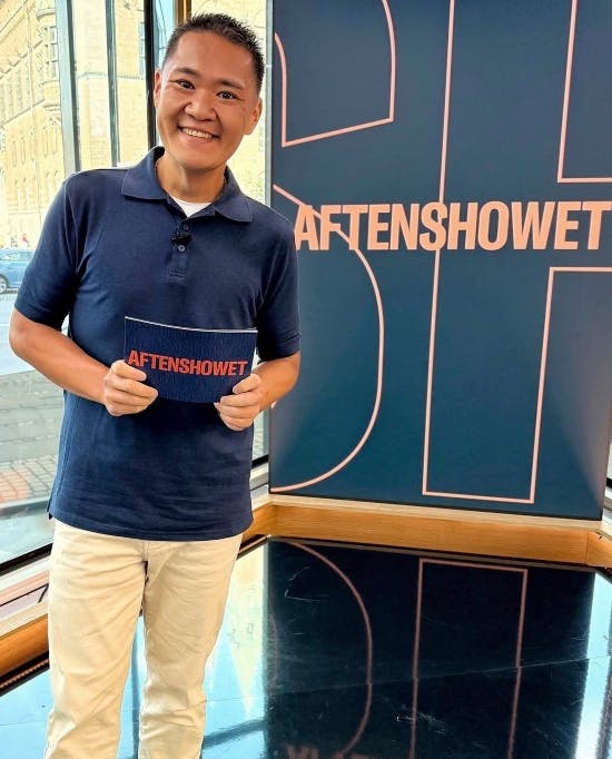 MIcki Cheng i Aftenshowet.