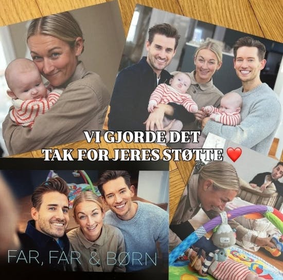 Morten, Frederik og Nanna takker for støtten. 