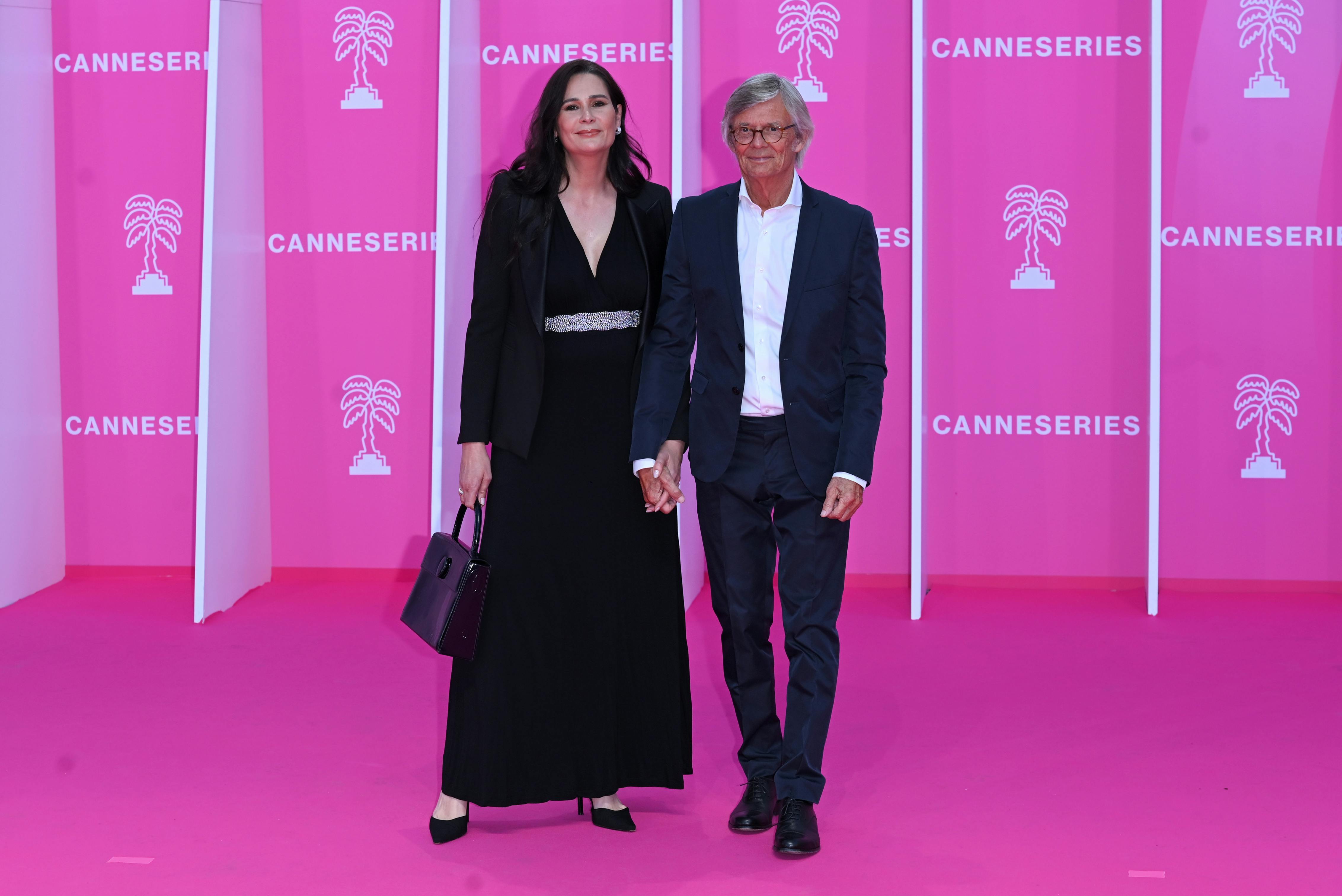 Cannes, France: Cannes - 8th Canneseries International Festival - Closing Ceremony Pink Carpet - Michelle Leibetrau, Bille August (Credit Image: © Alberto Terenghi/IPA via ZUMA Press)