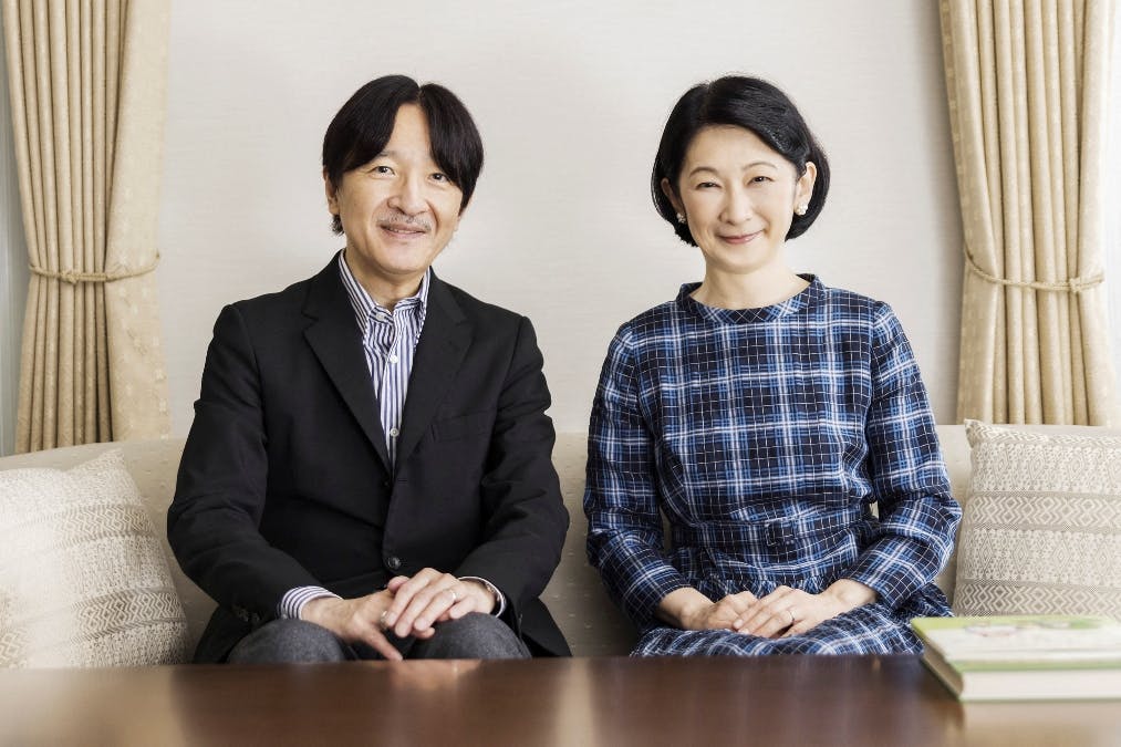 Kronprins Akishino og kronprinsesse Kiko af Japan.