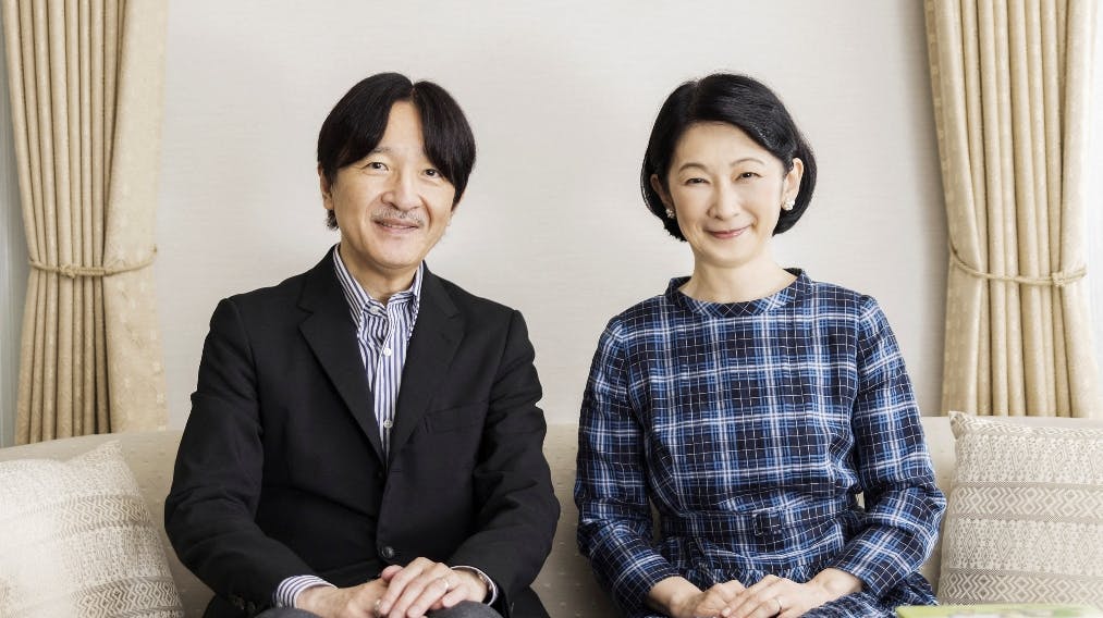 Kronprins Akishino og kronprinsesse Kiko af Japan.