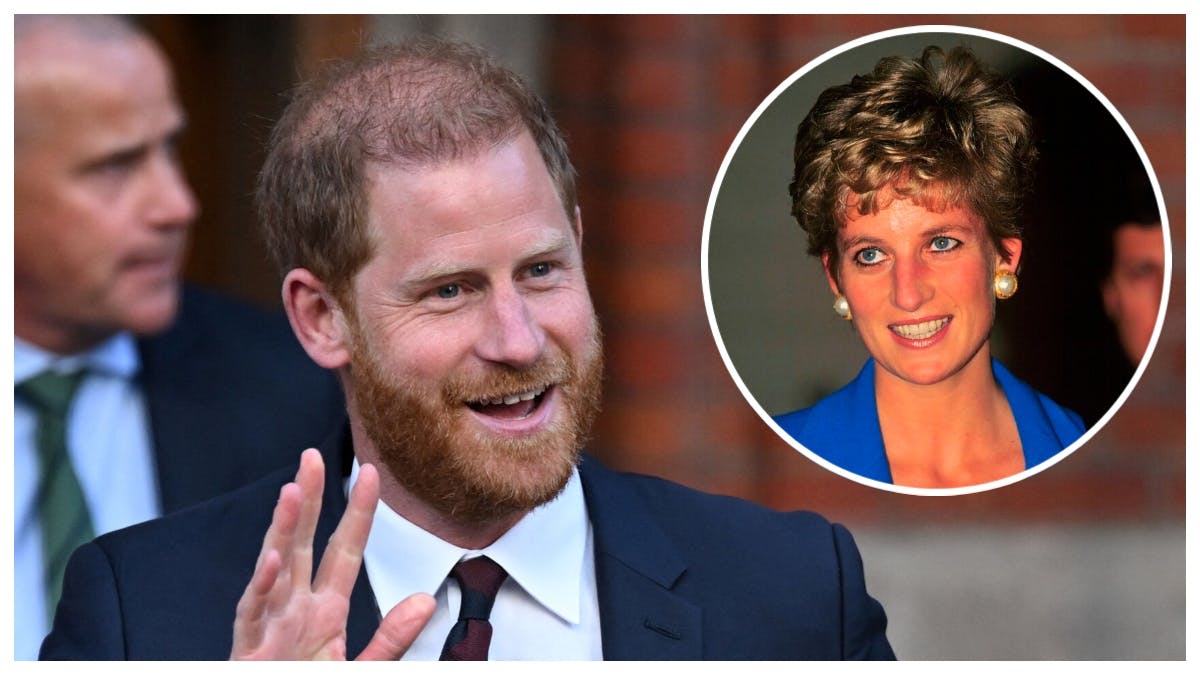 Prins Harry og prinsesse Diana.