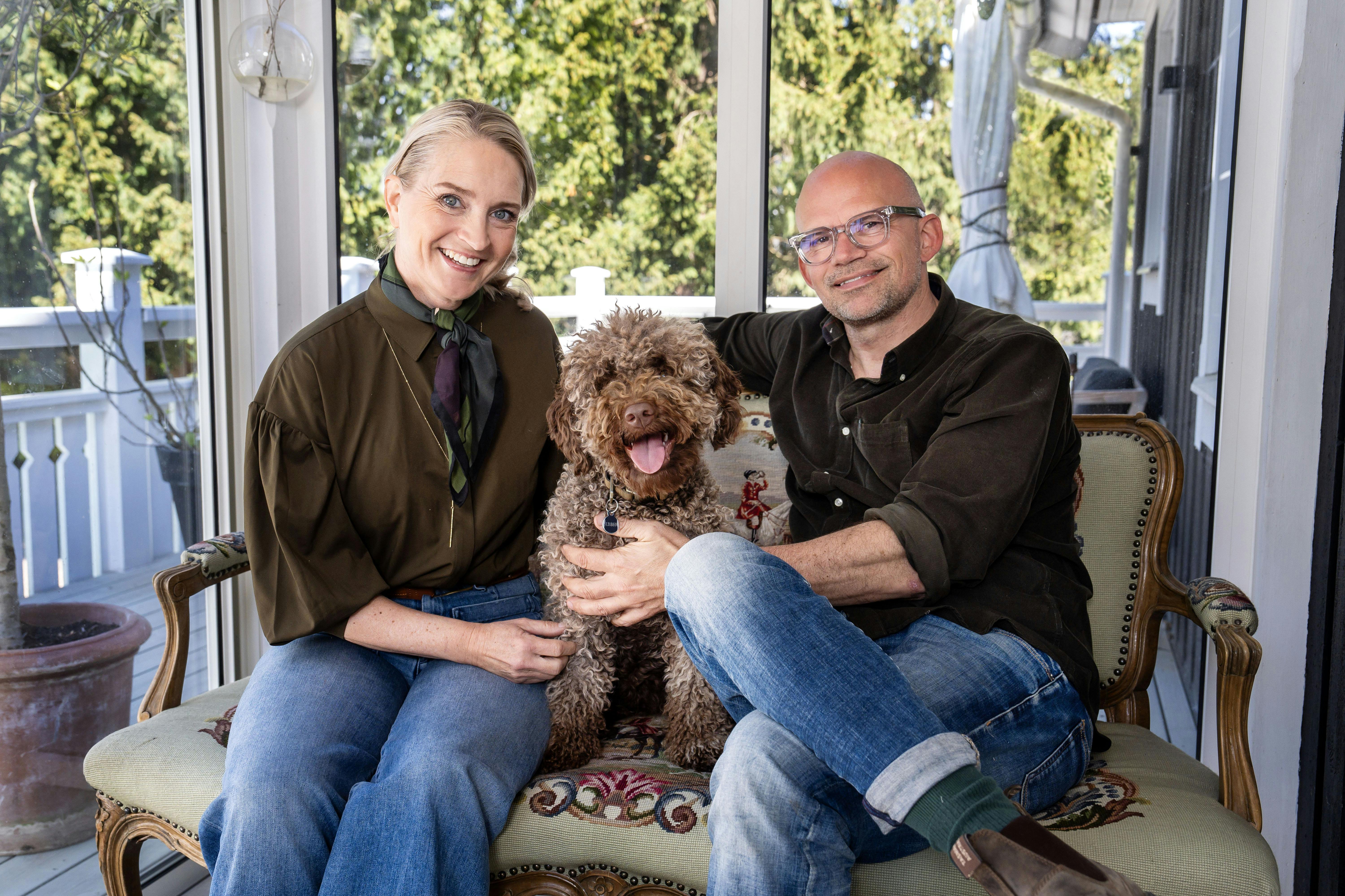 Annette Heick og Jesper Vollmer med Carla.