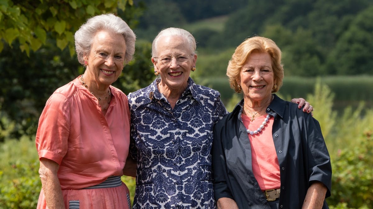 Prinsesse Benedikte, dronning Margrethe og dronning Anne-Marie.