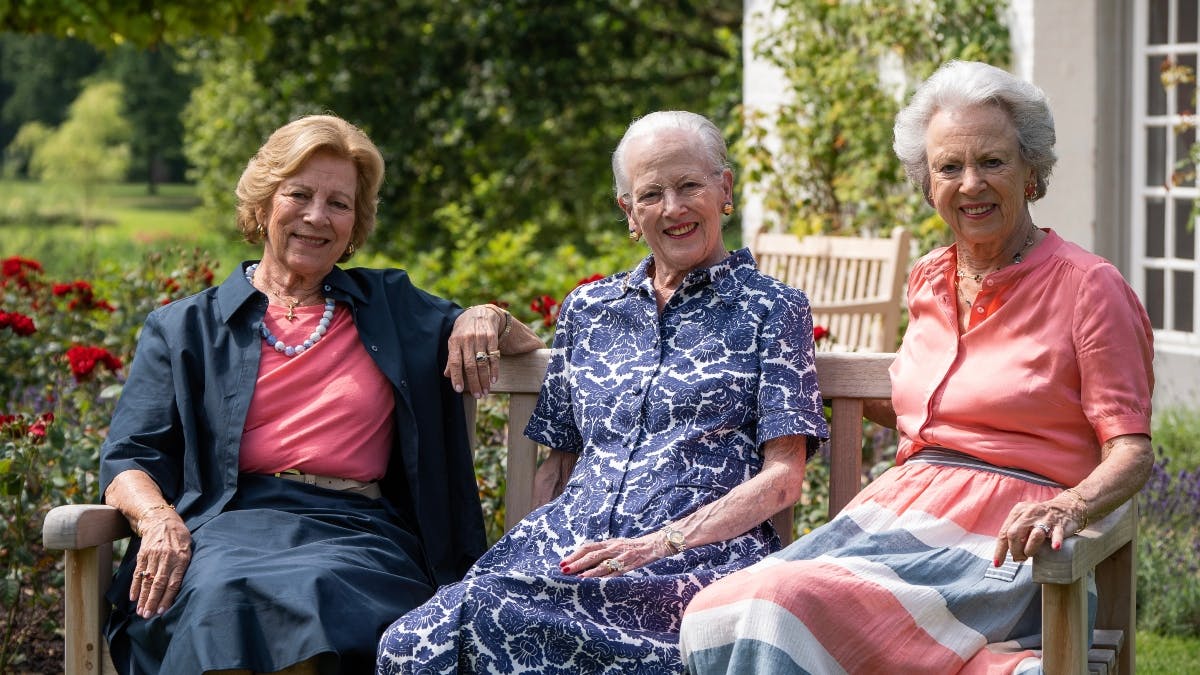 Dronning Anne-Marie, dronning Margrethe og prinsesse Benedikte. 
