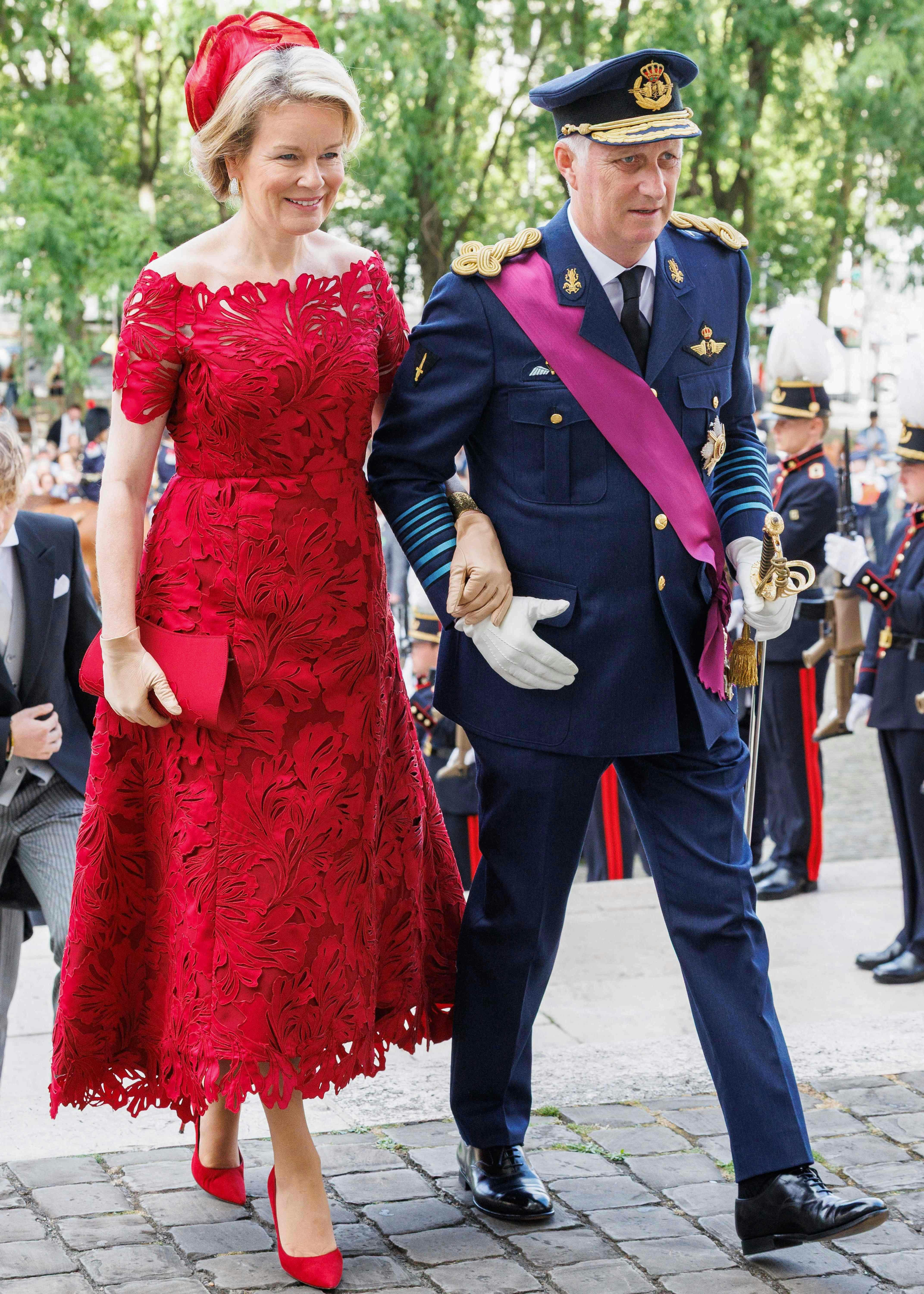Dronning Mathilde og kong Philippe.