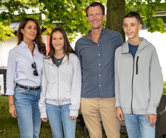 Prinsesse Marie, komtesse Athena, prins Joachim og grev Henrik