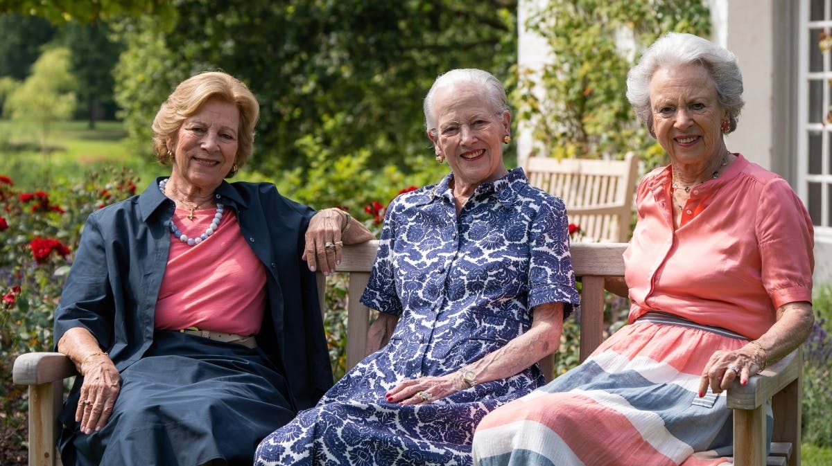 Dronning Anne-Marie, dronning Margrethe og prinsesse Benedikte.